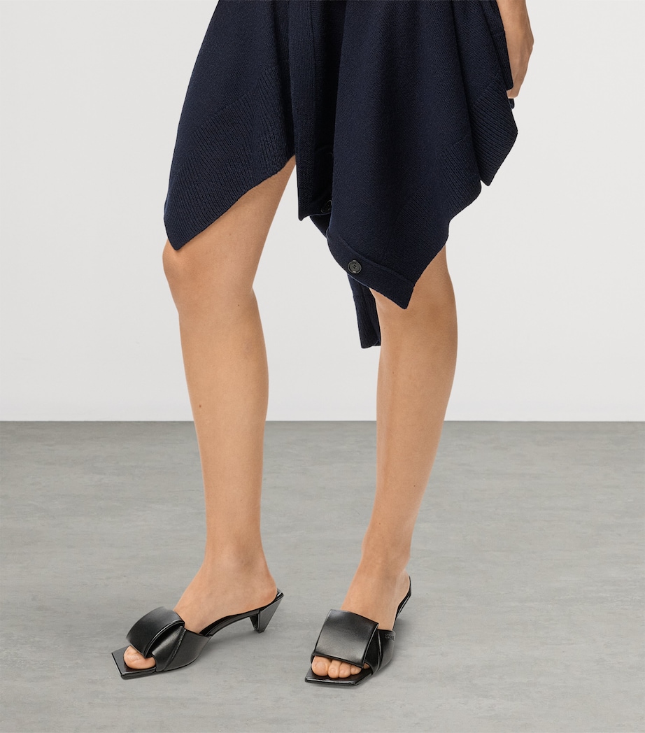 LOEWE Leather Origami Sandals 45 Black Image 2