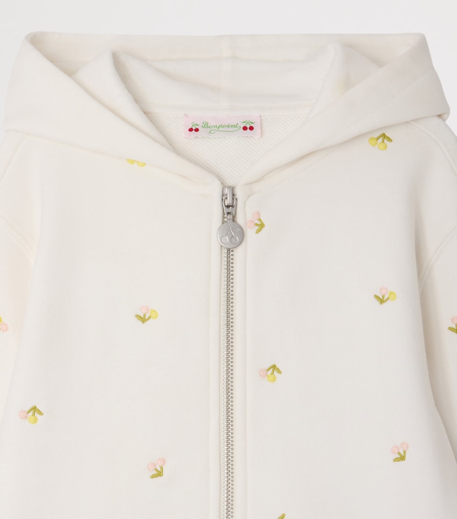 Cotton Cherry Zip-Up Hoodie (10-14 Years) IM ECRU Image 3