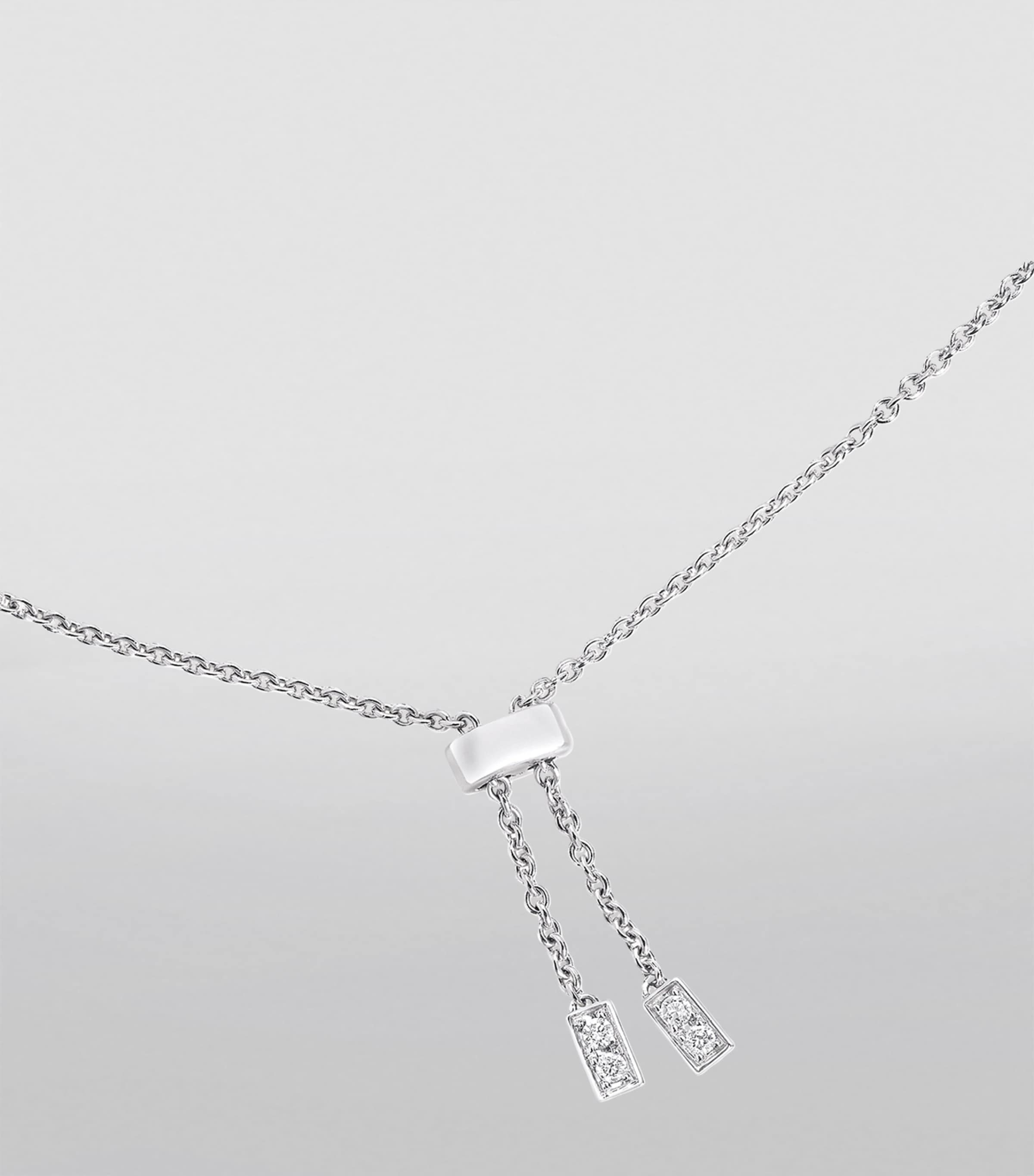 White Gold and Diamond Threads Bracelet WHITE GOLD Image 4