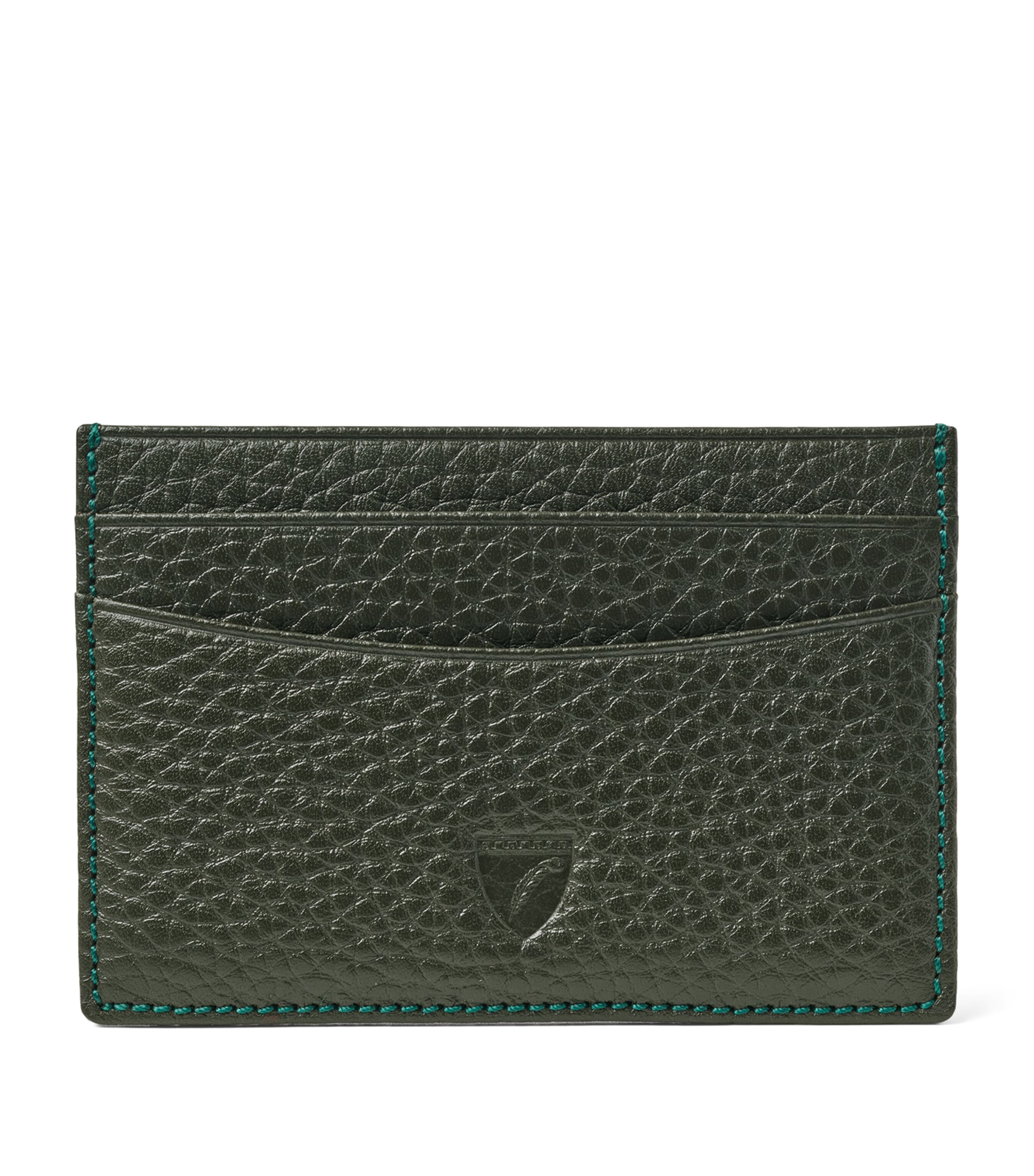 Aspinal Of London Leather Slim Card Holder In Green