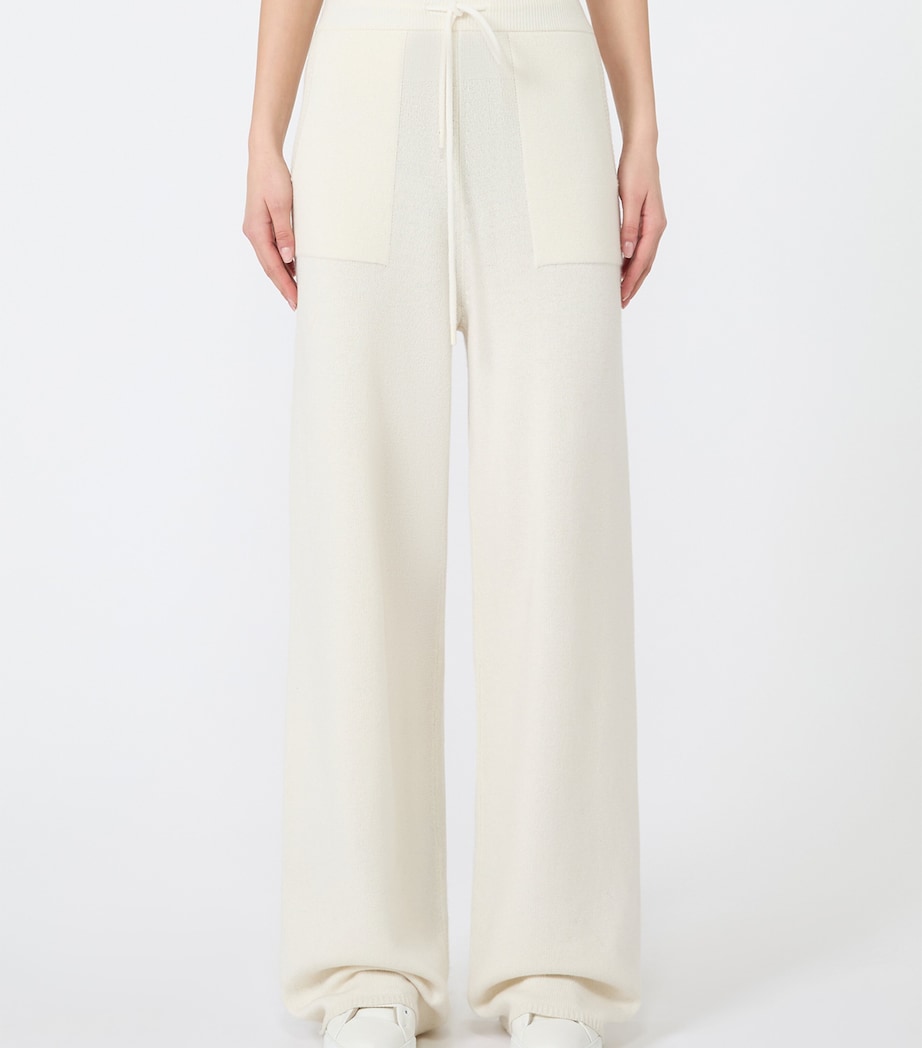 Max Mara Womens Cashmere Drawstring Trousers White Image 3