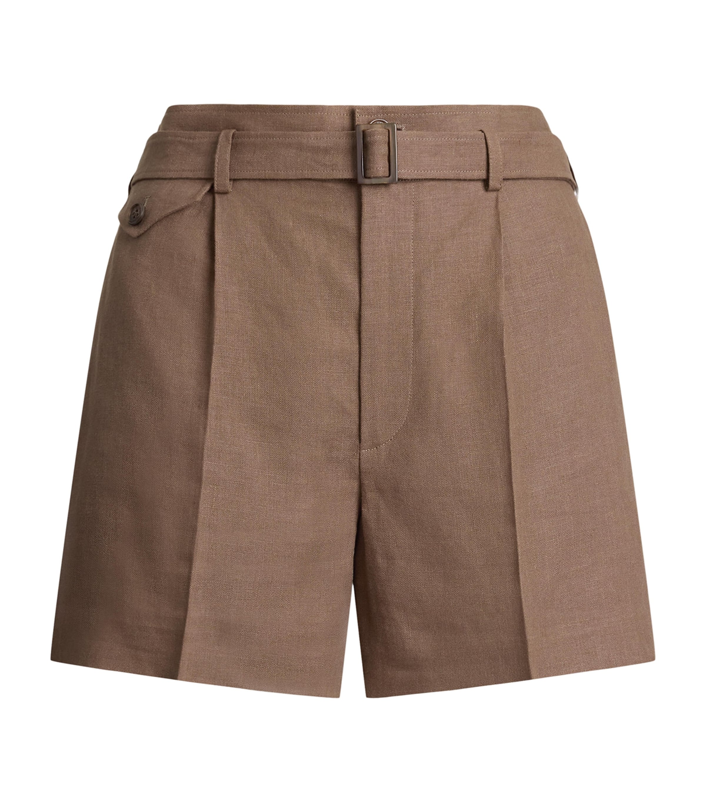 Ralph Lauren Collection Womens Linen Denise Shorts Portobello Image 1