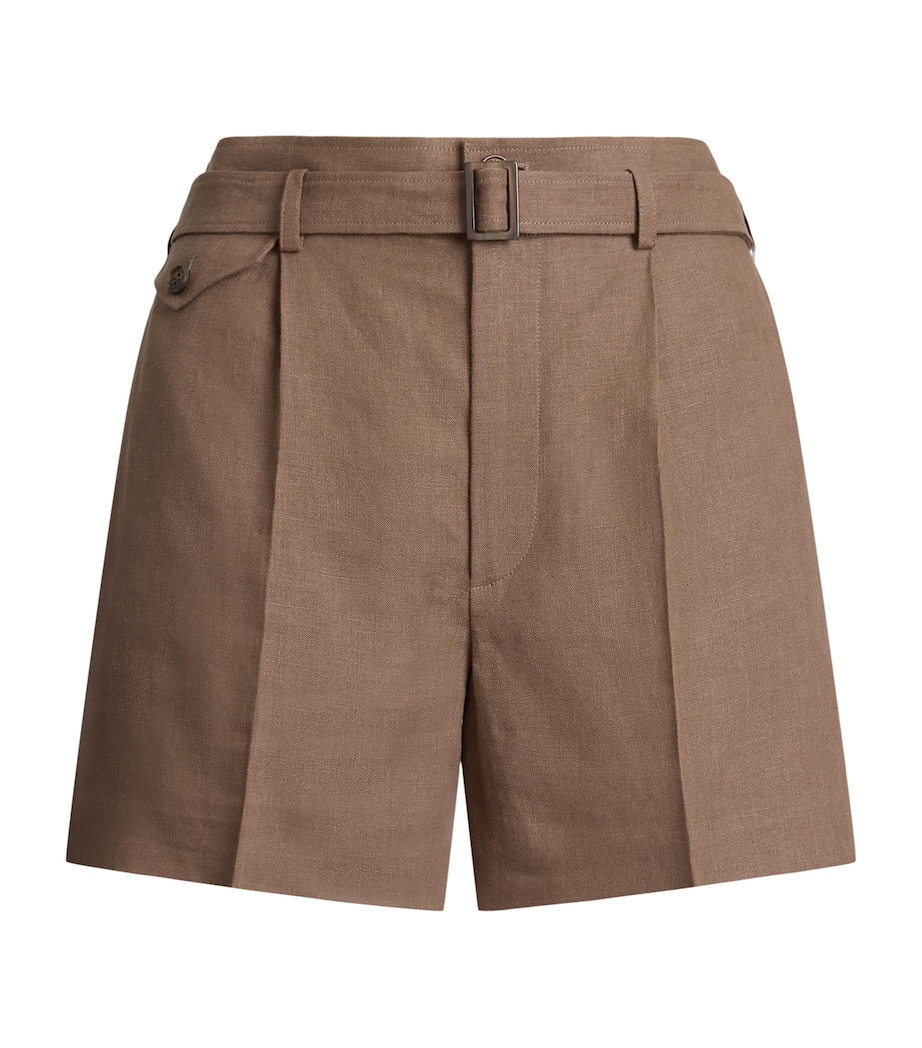 Ralph Lauren Collection Womens Linen Denise Shorts Portobello Image 1