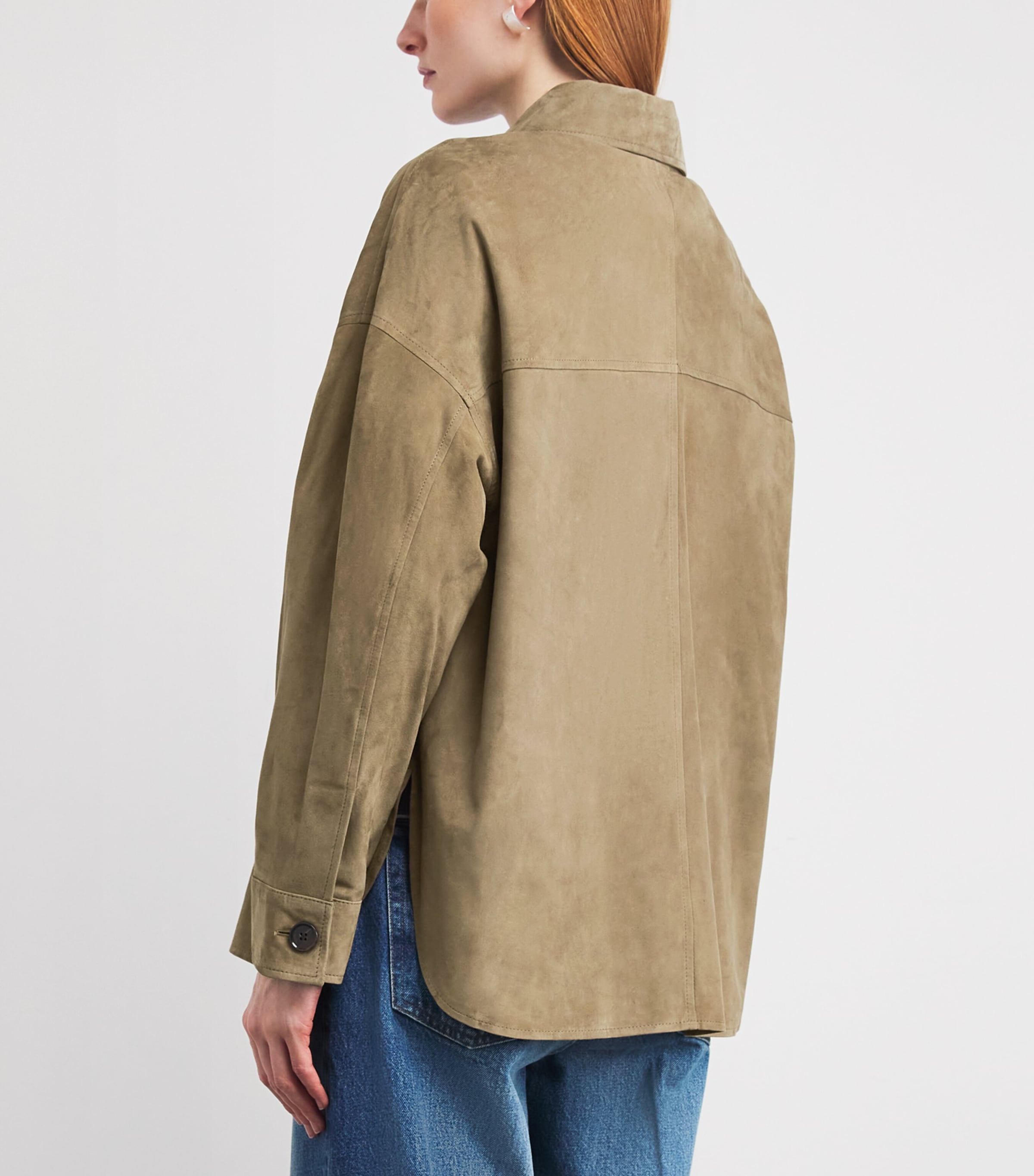 Suede Kaylee Jacket OLIVE Image 4