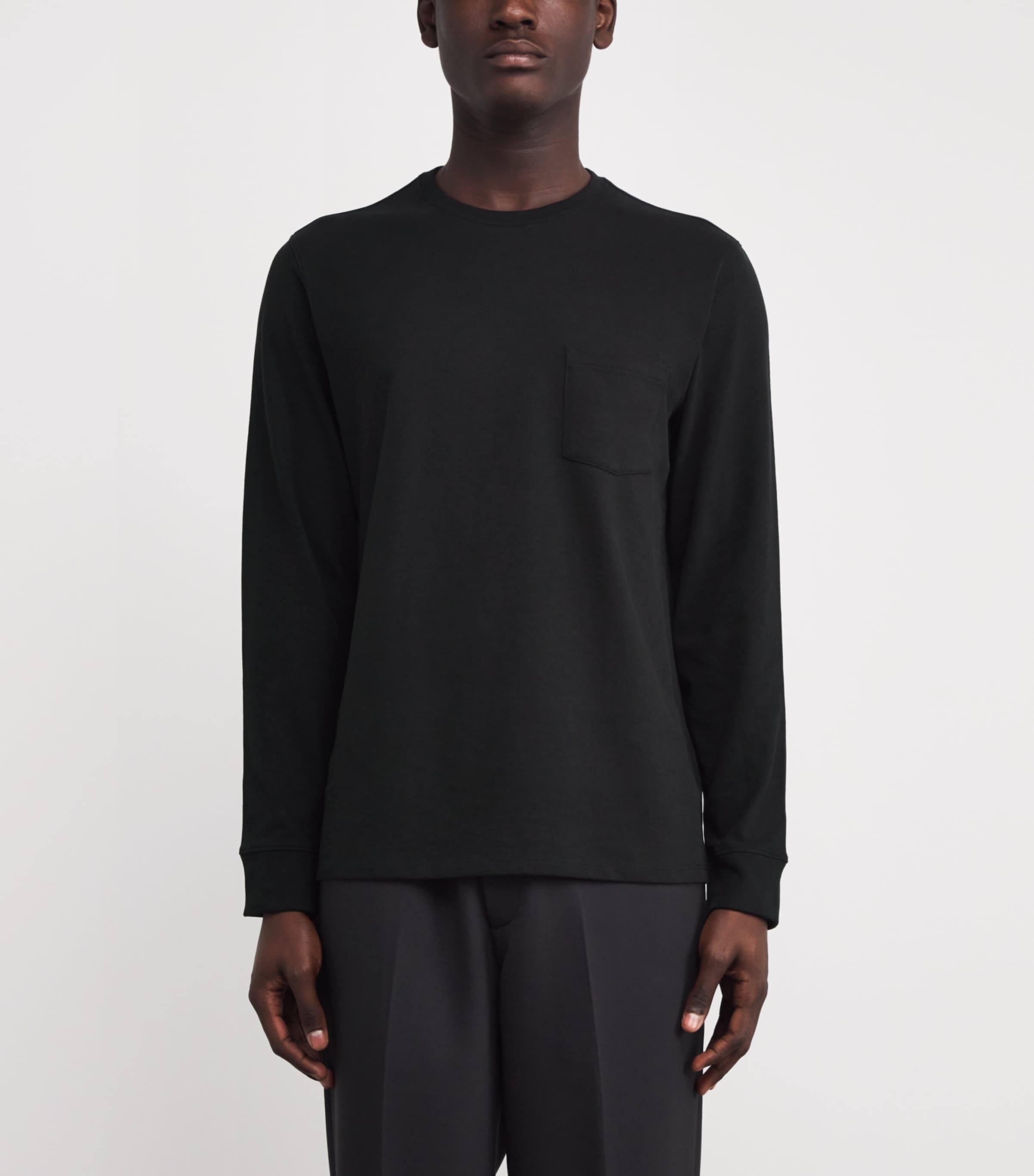 Sueded Jersey Pocket T-Shirt 001BLK BLACK Image 3