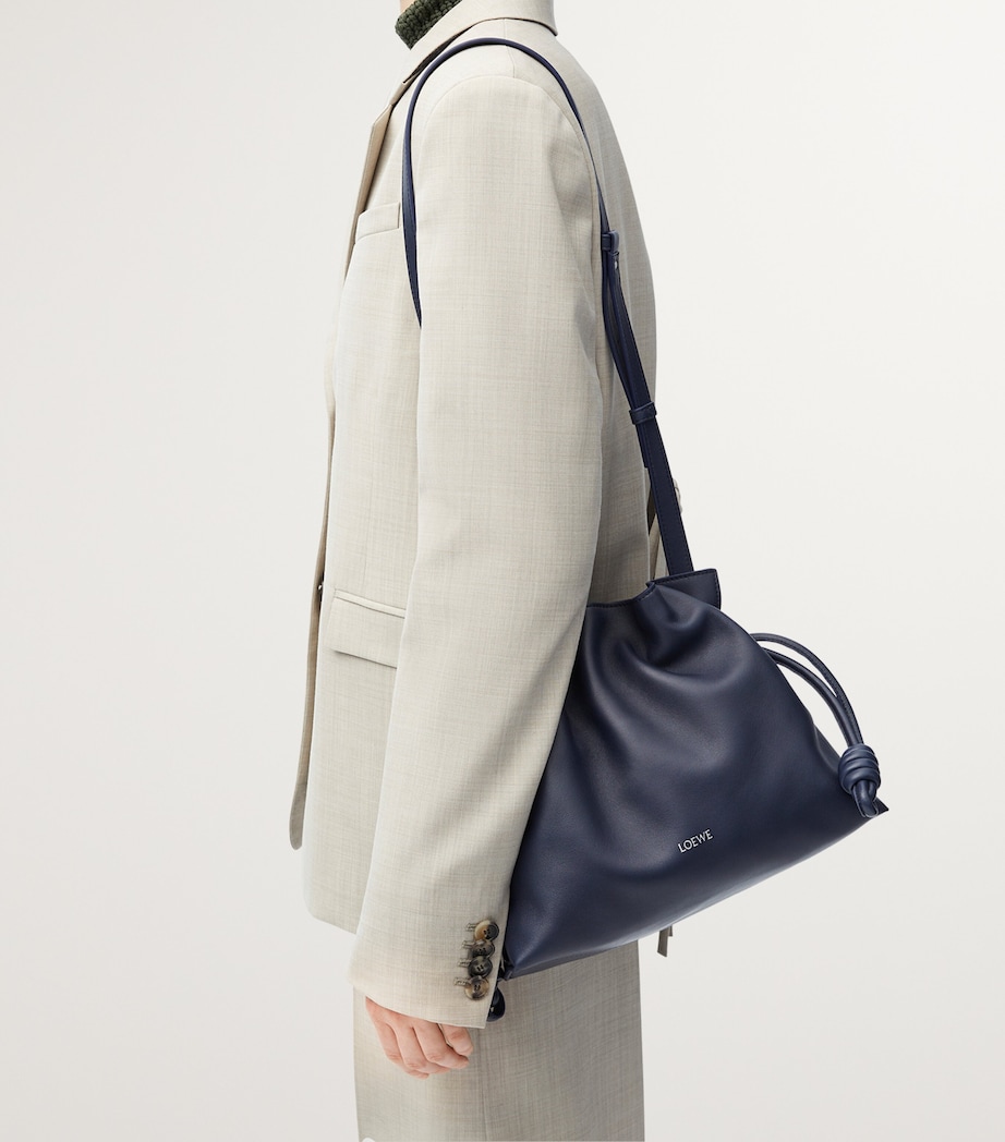 LOEWE Leather Flamenco Purse Abyss Blue Image 8