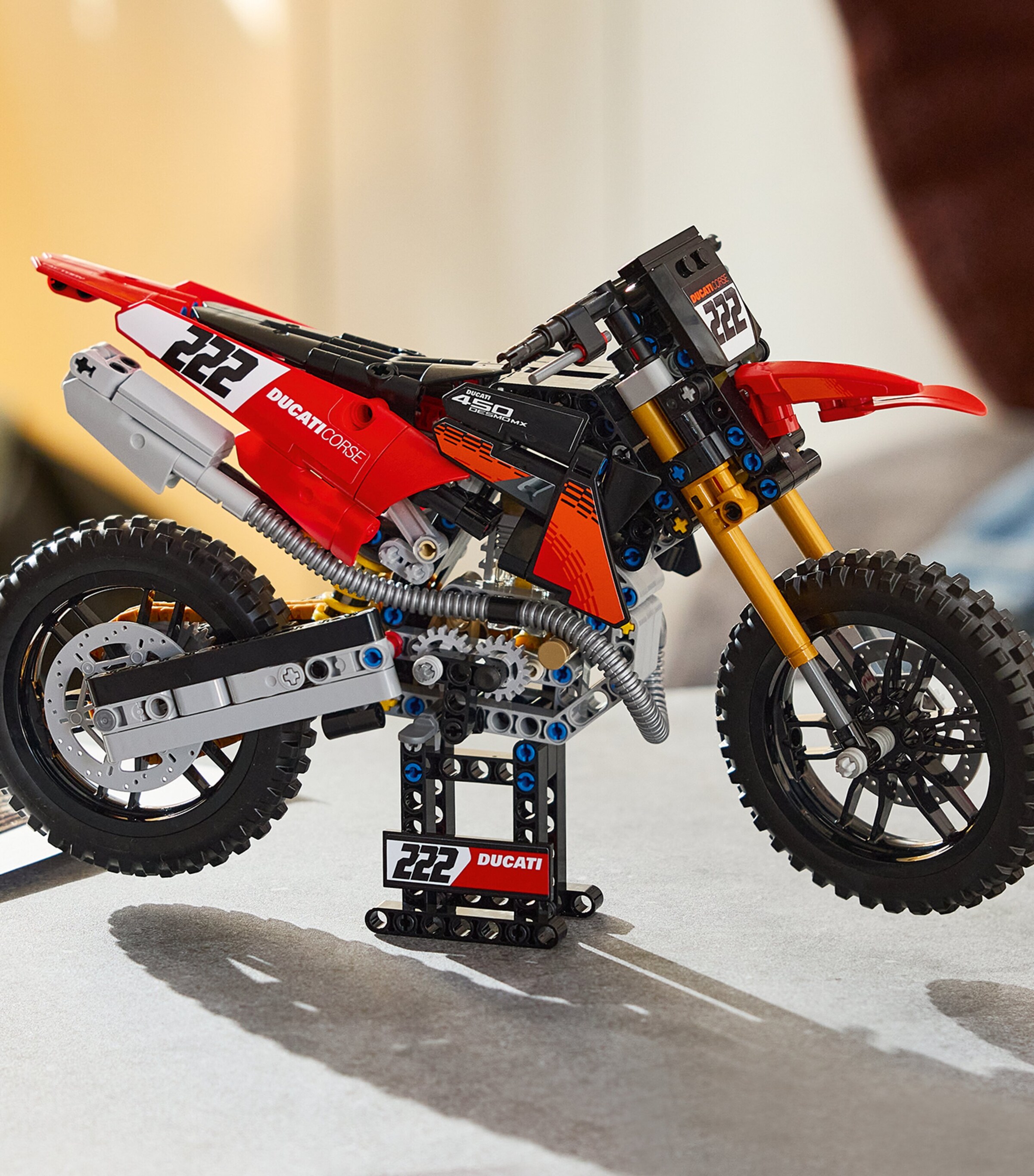 Lego Ducati Desmo450 MX Factory Motorcycle 42238 Image 5
