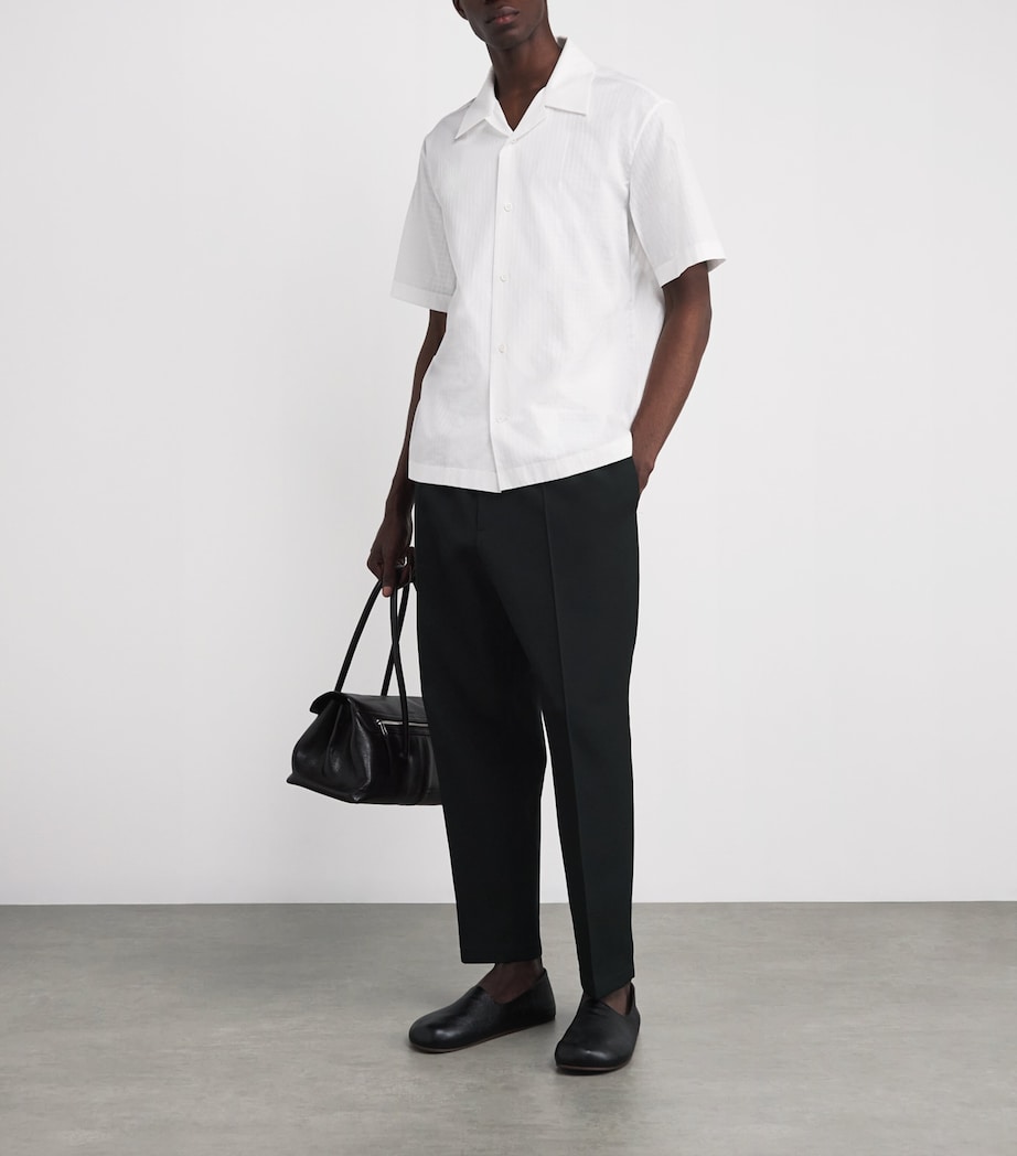 Wool Straight Trousers BLACK Image 2