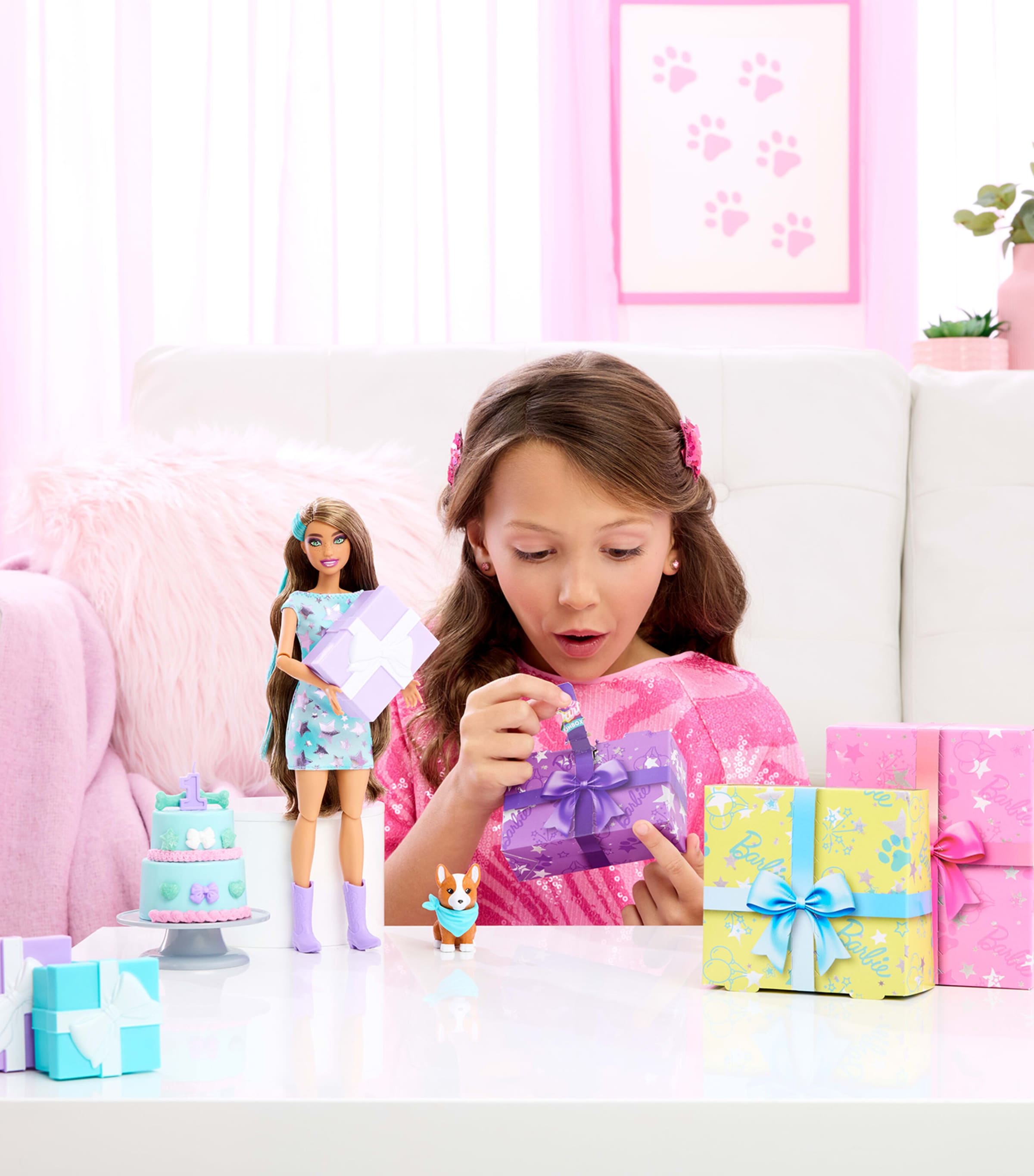 Party Unboxed Pet Birthday Doll and Accessories MULTI Image 2