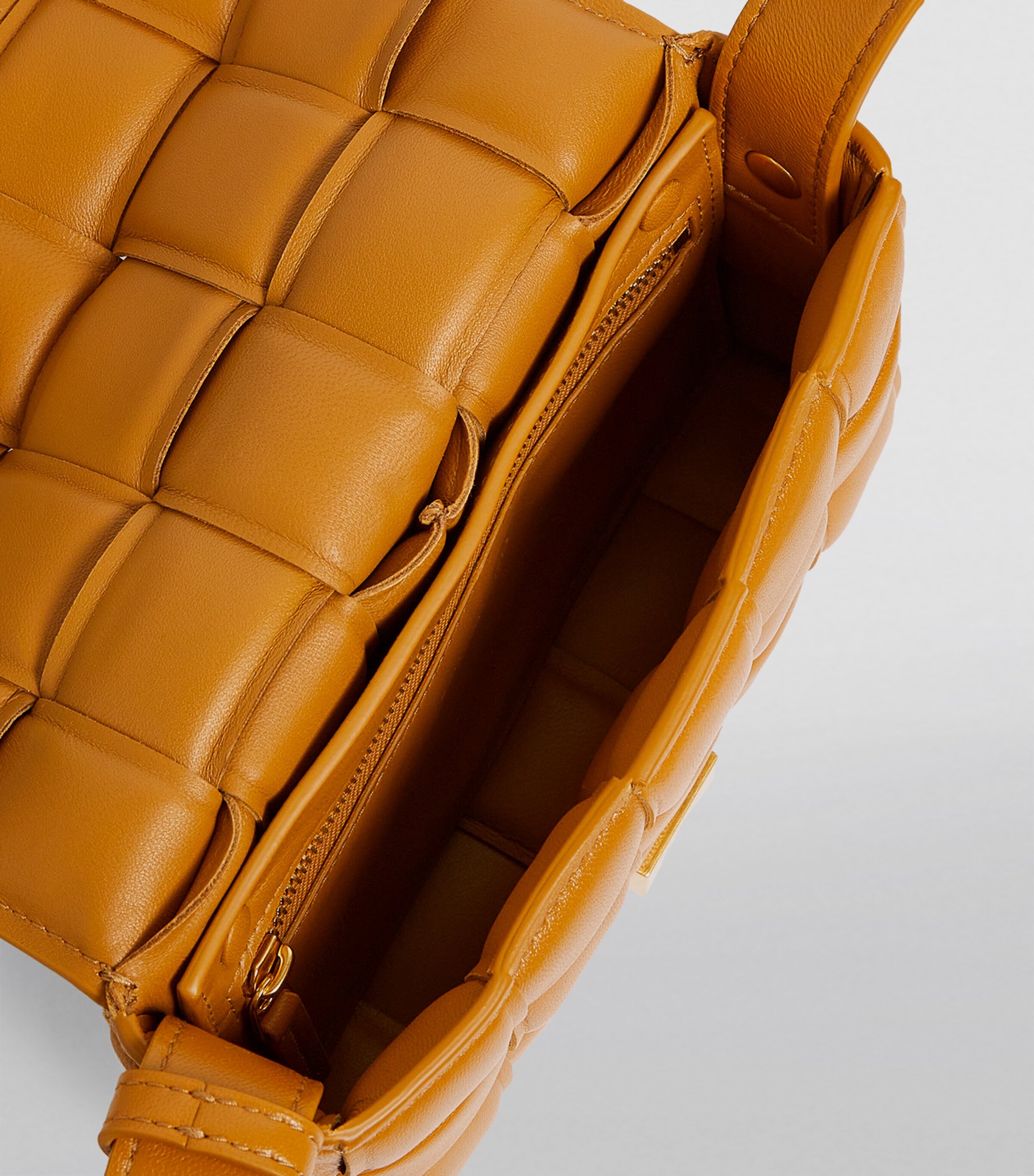Bottega Veneta Mini Cassette Cross-Body Bag Camel Gold Image 6