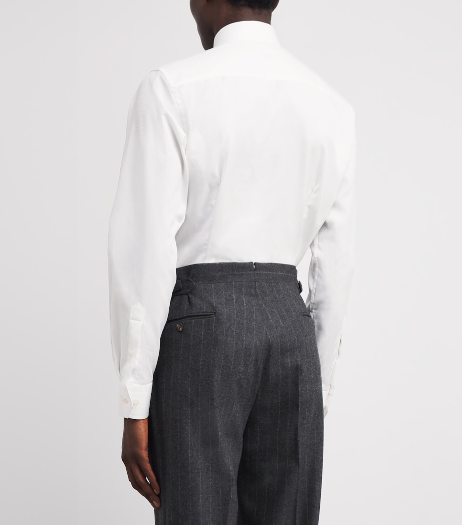 Cotton Dobby Contemporary Fit Shirt 0WHITE Image 4