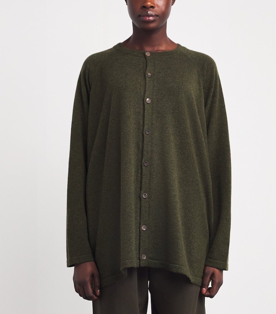 Cashmere Raglan-Sleeve Cardigan MOSBRNZ Image 3