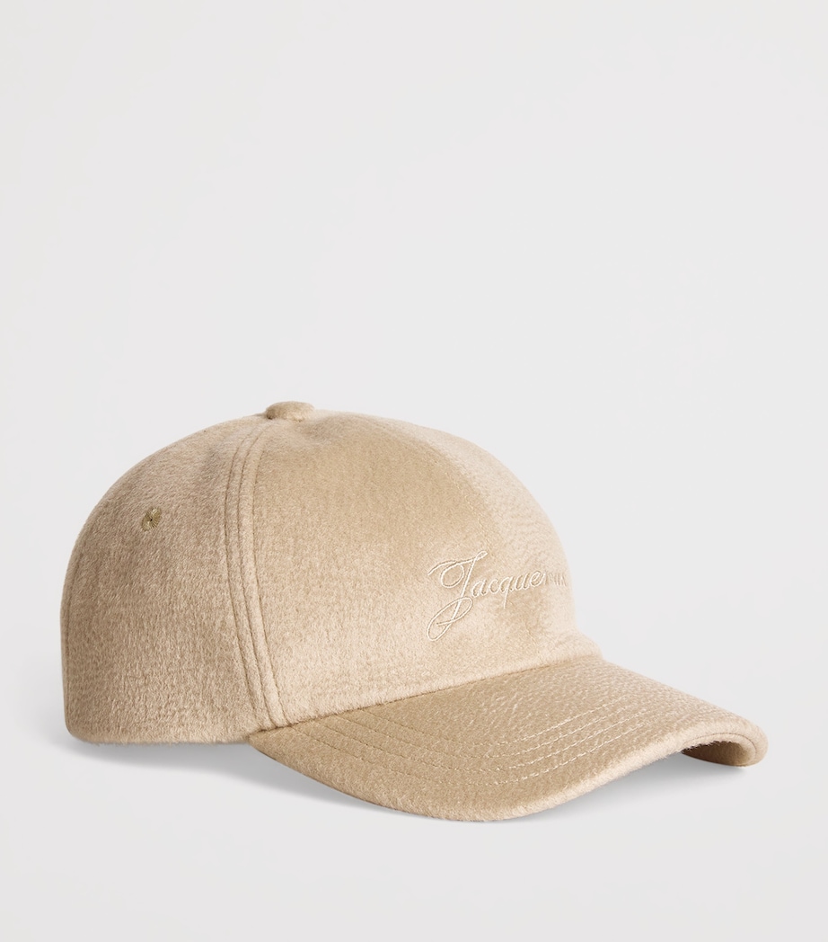 Virgin Wool Cachemiro Baseball Cap 130-LIGHT BEIGE Image 2