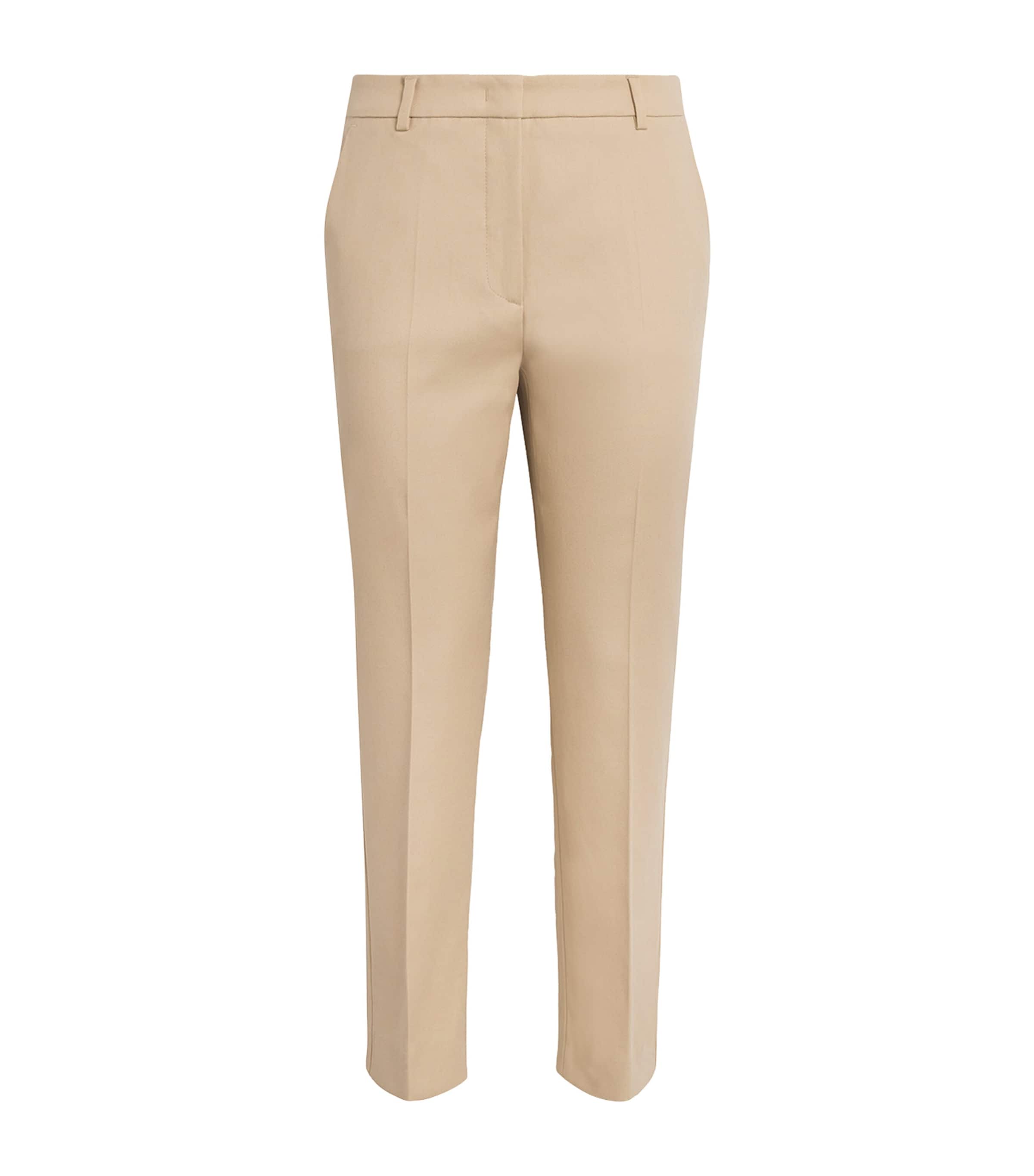《送料無料MAXMARA Printed cotton cigarette trousers RAVELLO Stretch cotton cigarette trousers, sand | Weekend Max Mara