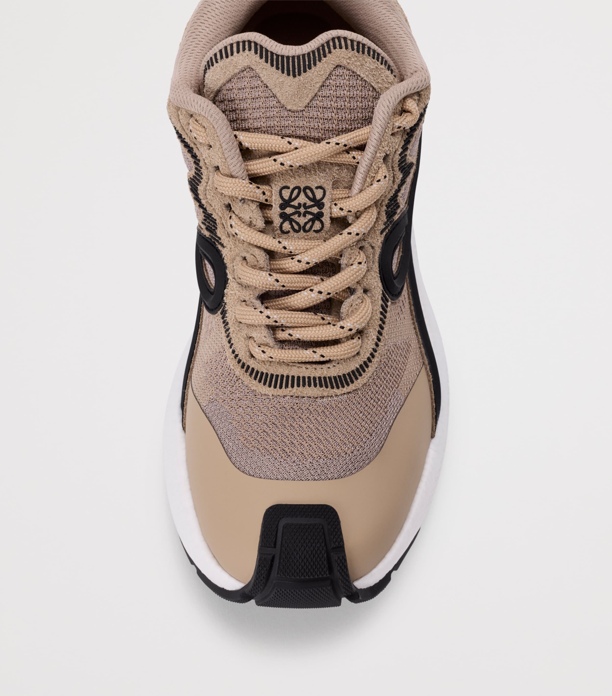 LOEWE Leather Pogo Sneakers Beige/black/white Image 4