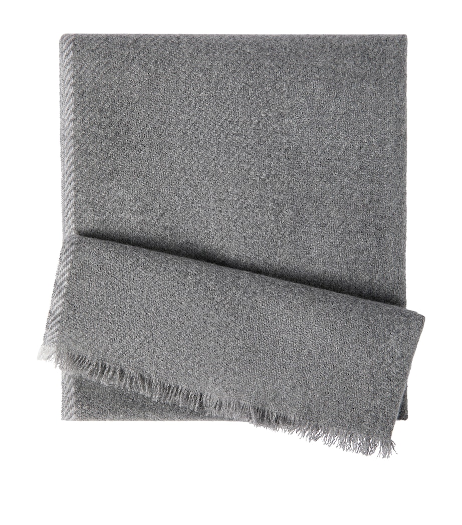 Brunello Cucinelli Mens Cashmere Twill Weave Scarf Image 1