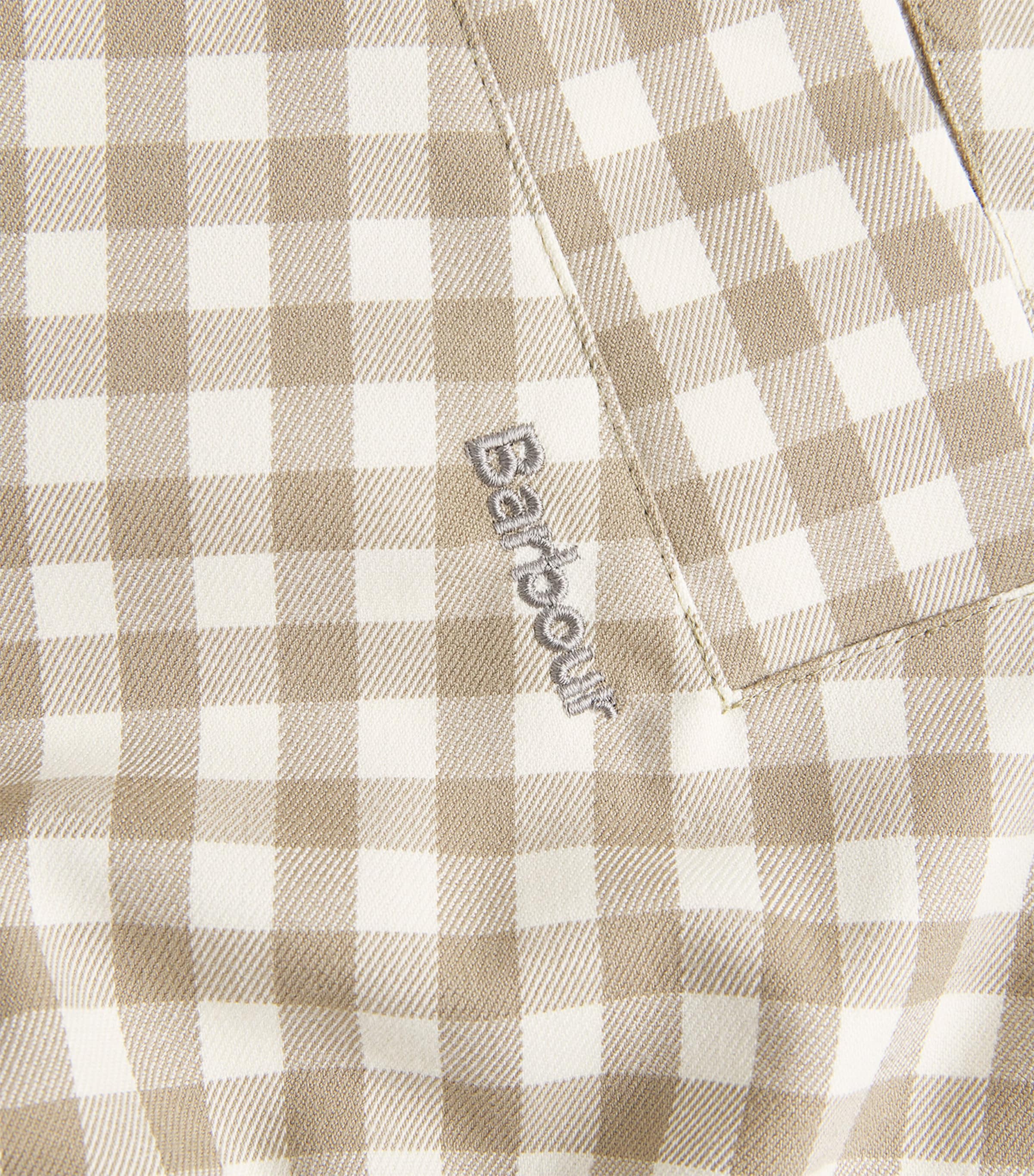 Barbour Womens Gingham Ovingham Jacket Sand Neutral Image 6