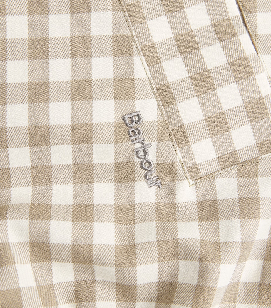 Barbour Womens Gingham Ovingham Jacket Sand Neutral Image 6