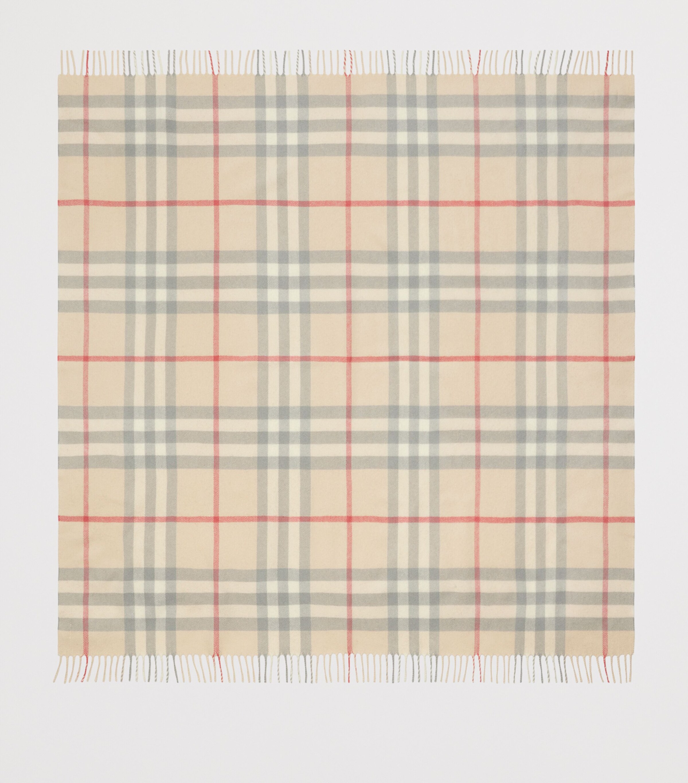 Burberry Kids Wool Check Blanket (90cm x 90cm) Pale Stone Ip Check Image 2