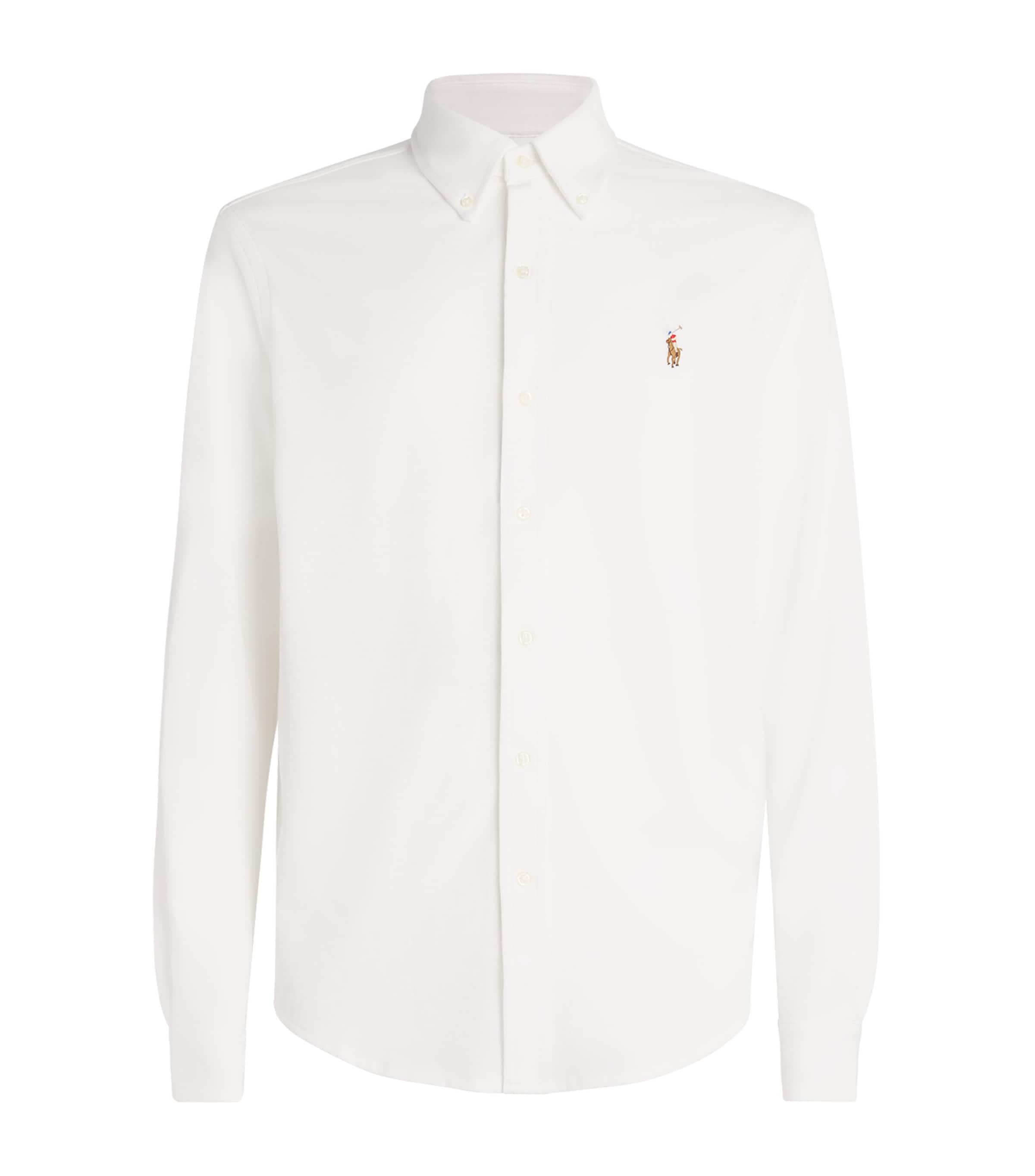 Ralph Lauren Cotton Mesh Oxford Shirt In White