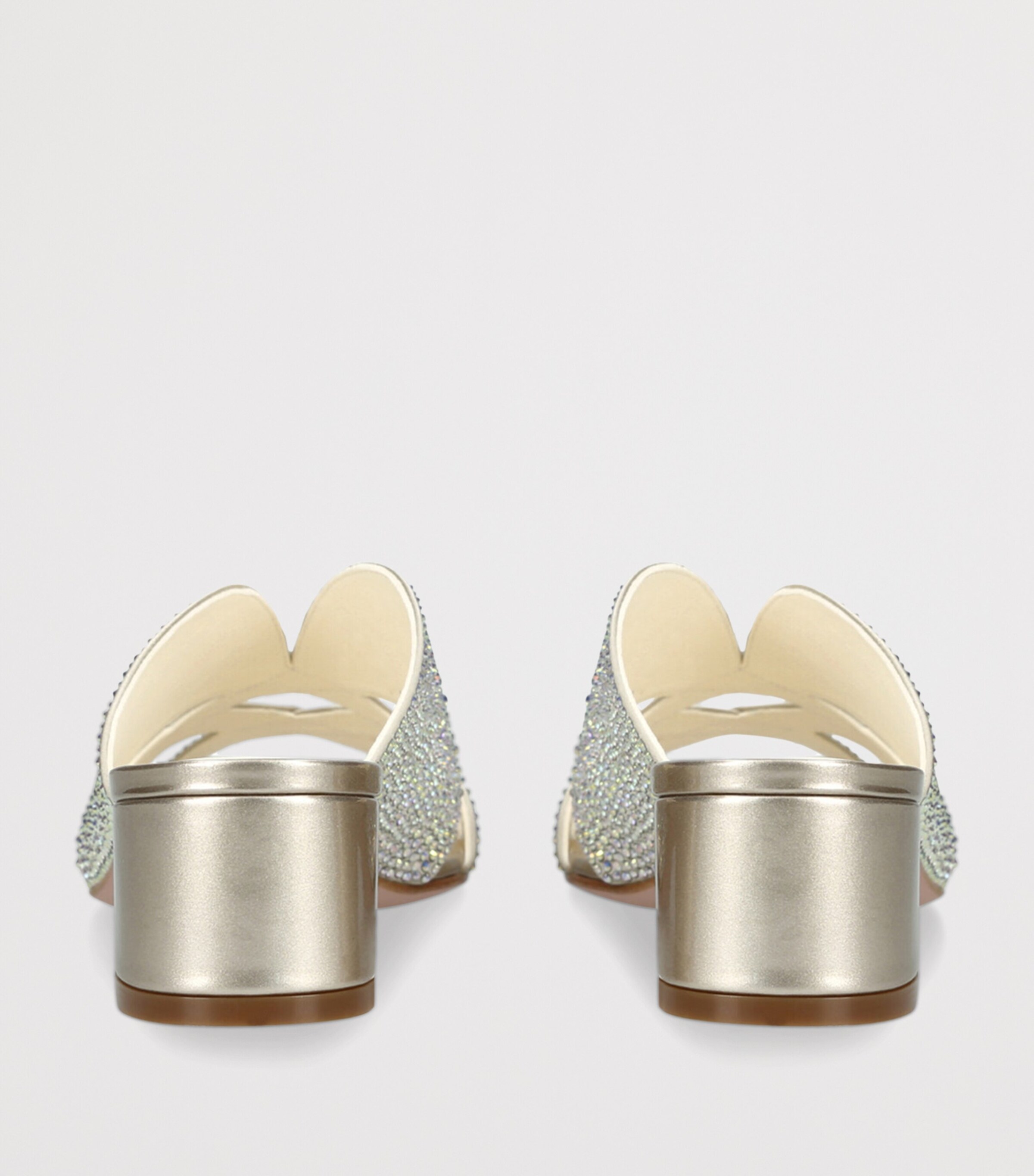 Gina Leather Embellished Stevie Mules 35 White/comb Image 2