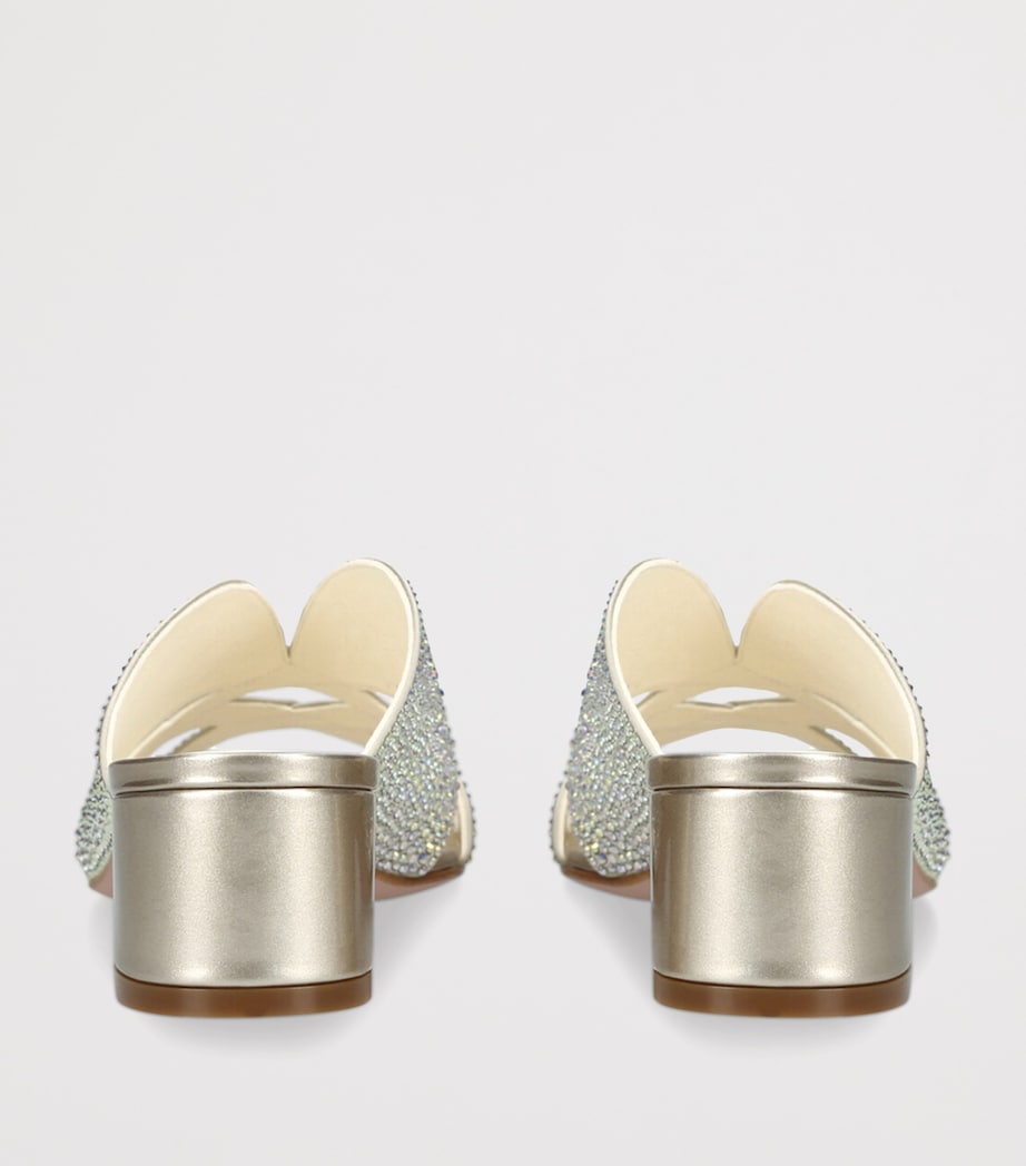 Gina Leather Embellished Stevie Mules 35 White/comb Image 2