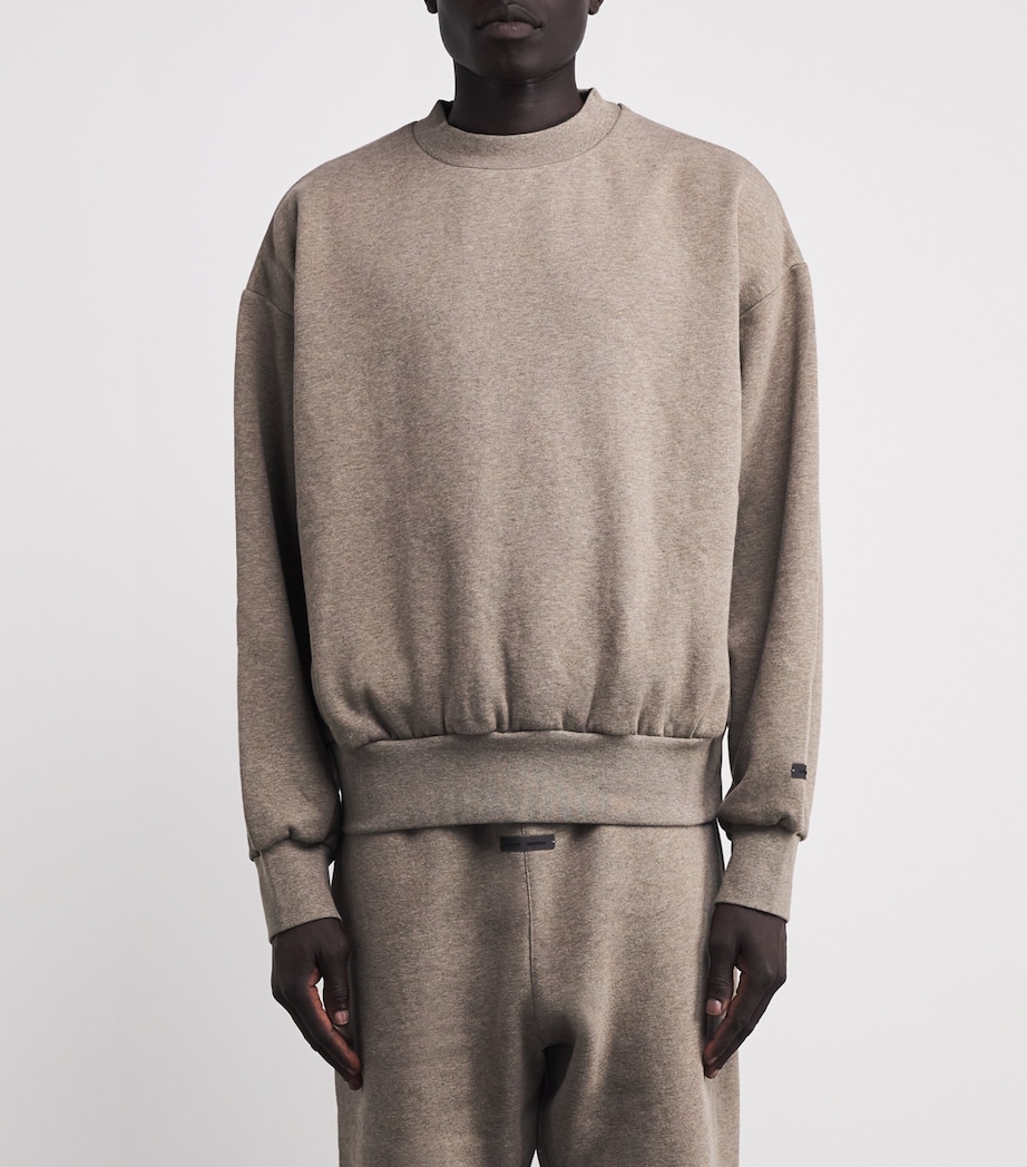 Cotton-Blend Back Logo Sweatshirt HOMESTEAD HEATHER Image 3