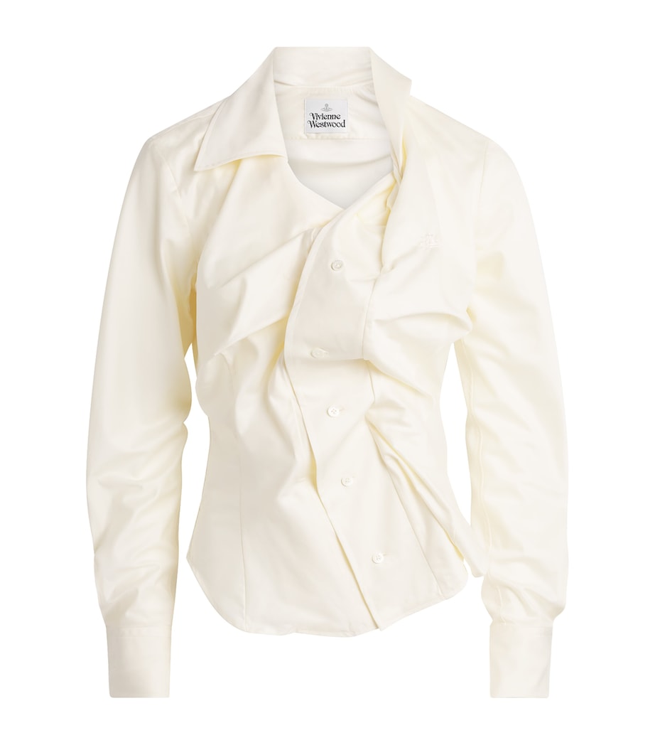 Vivienne Westwood Womens Cotton Drunken Shirt Stone Image 1