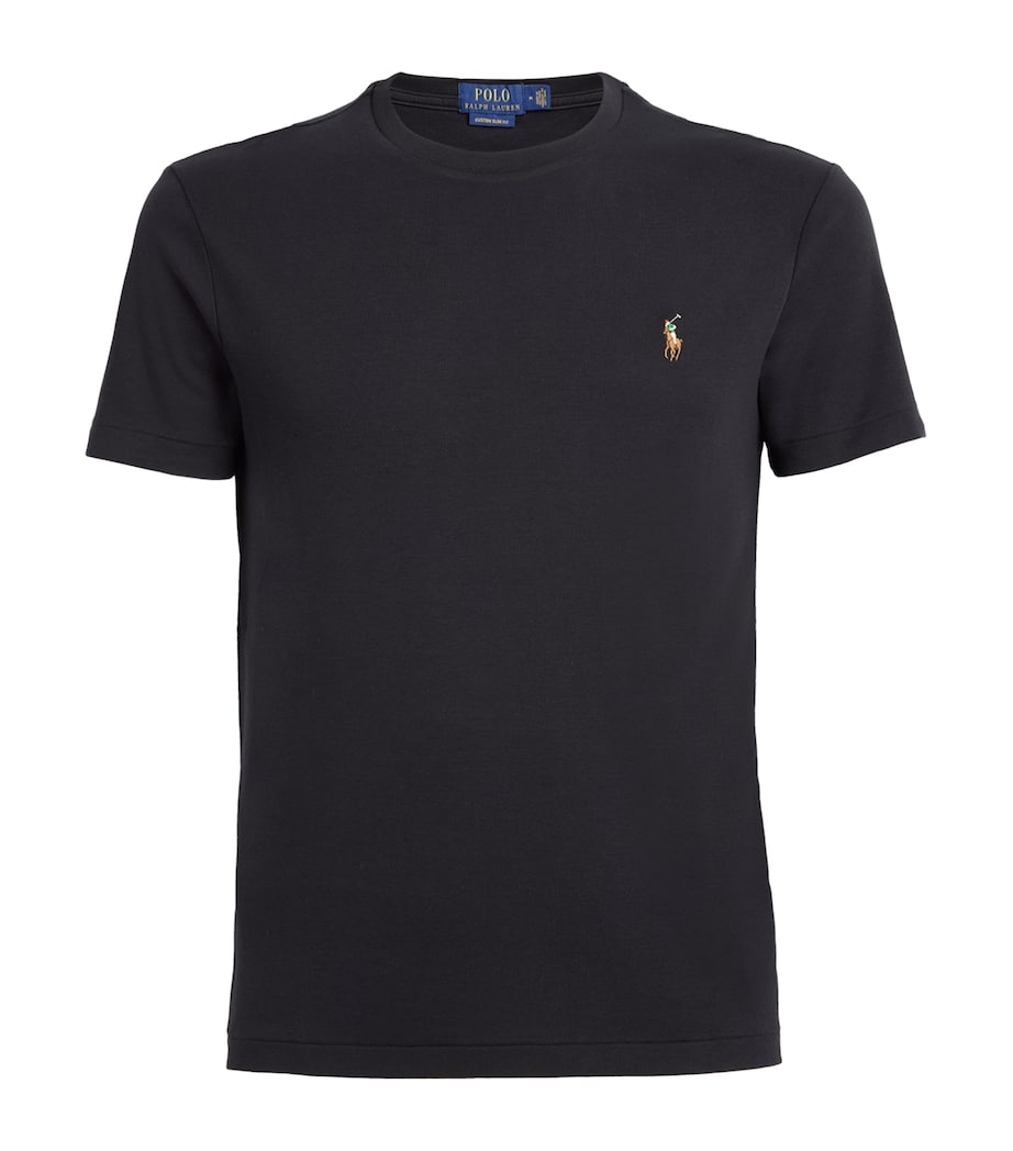 Pima Cotton T-Shirt BLACK Image 1