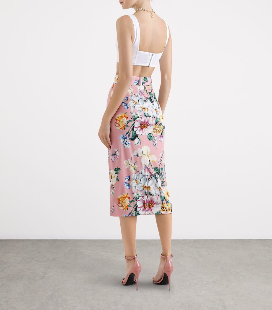 Floral Midi Skirt HF5JC-MIX ROSA Image 2