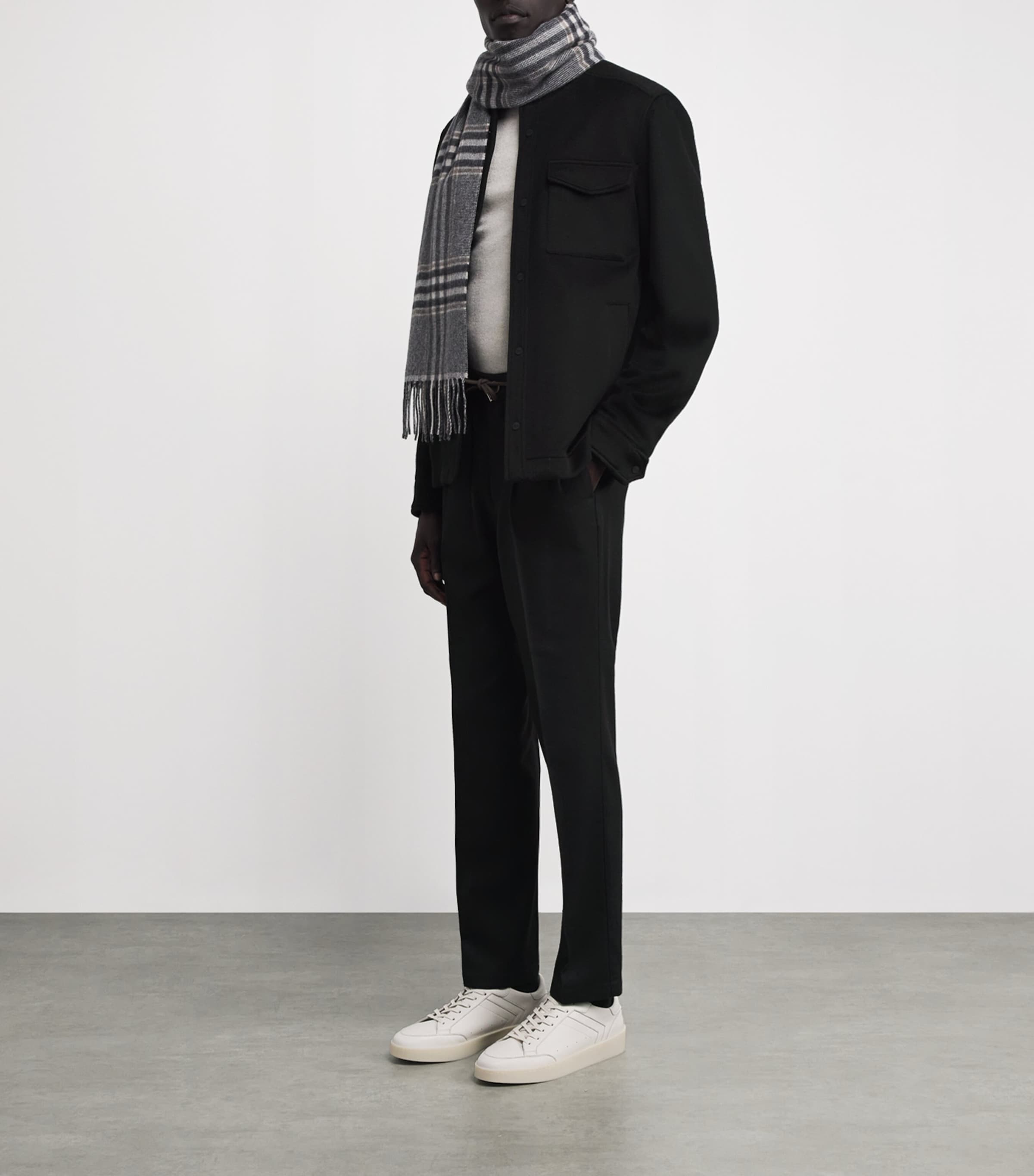 Cashmere Shirt Jacket BLACK Image 2