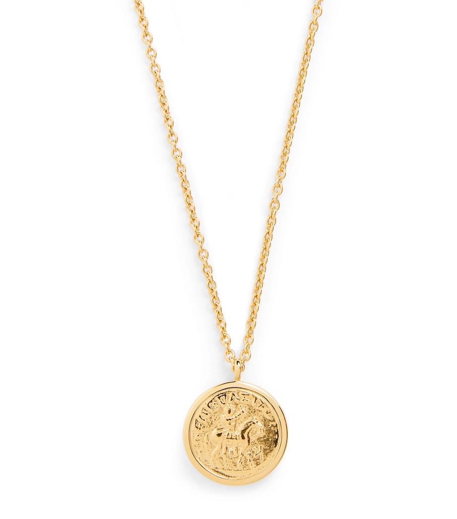 Gold-Plated Sterling Silver Coin Necklace GOLD Image 1