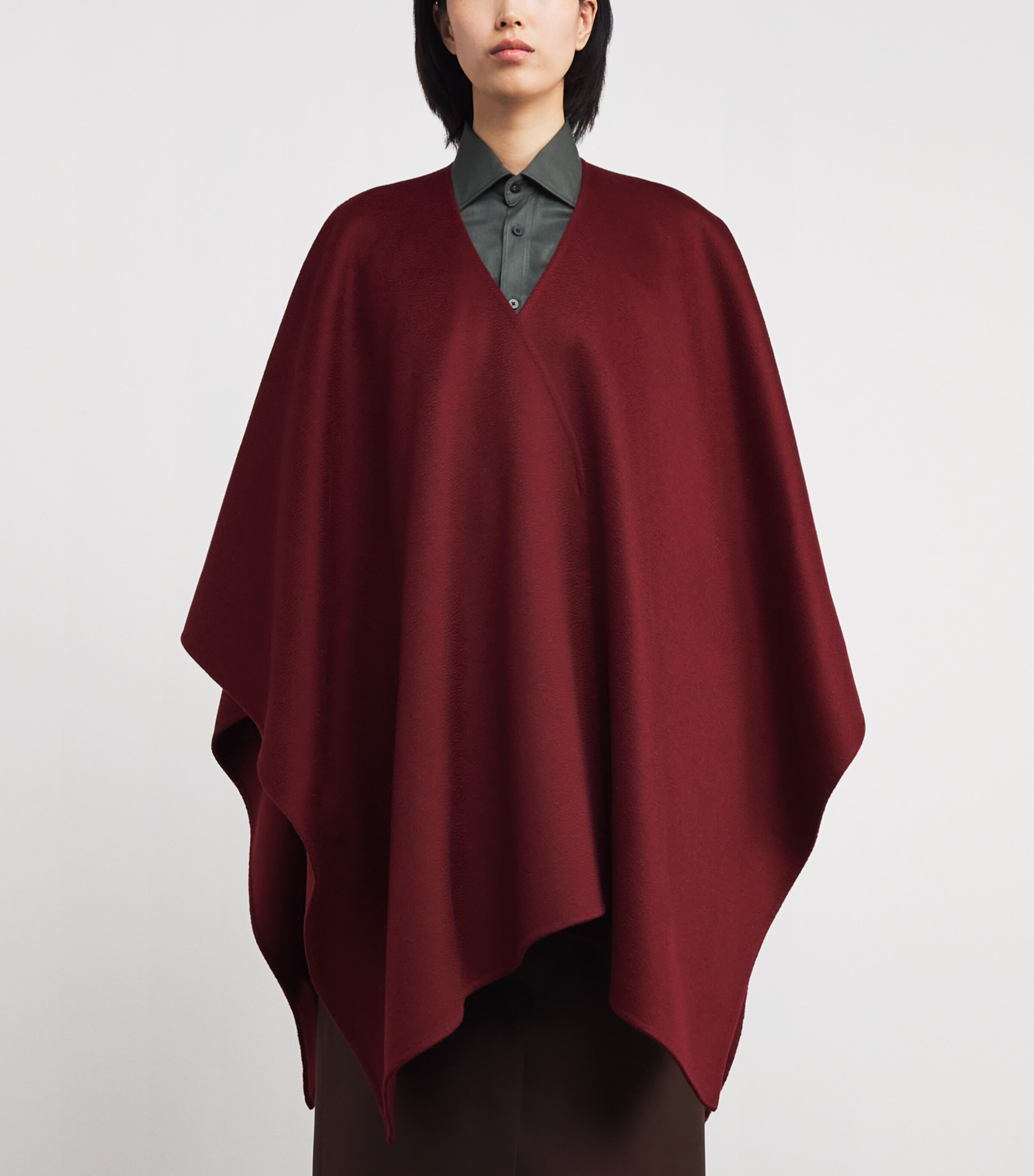 Cashmere Double-Faced Cape 6300 SIENNA Image 3