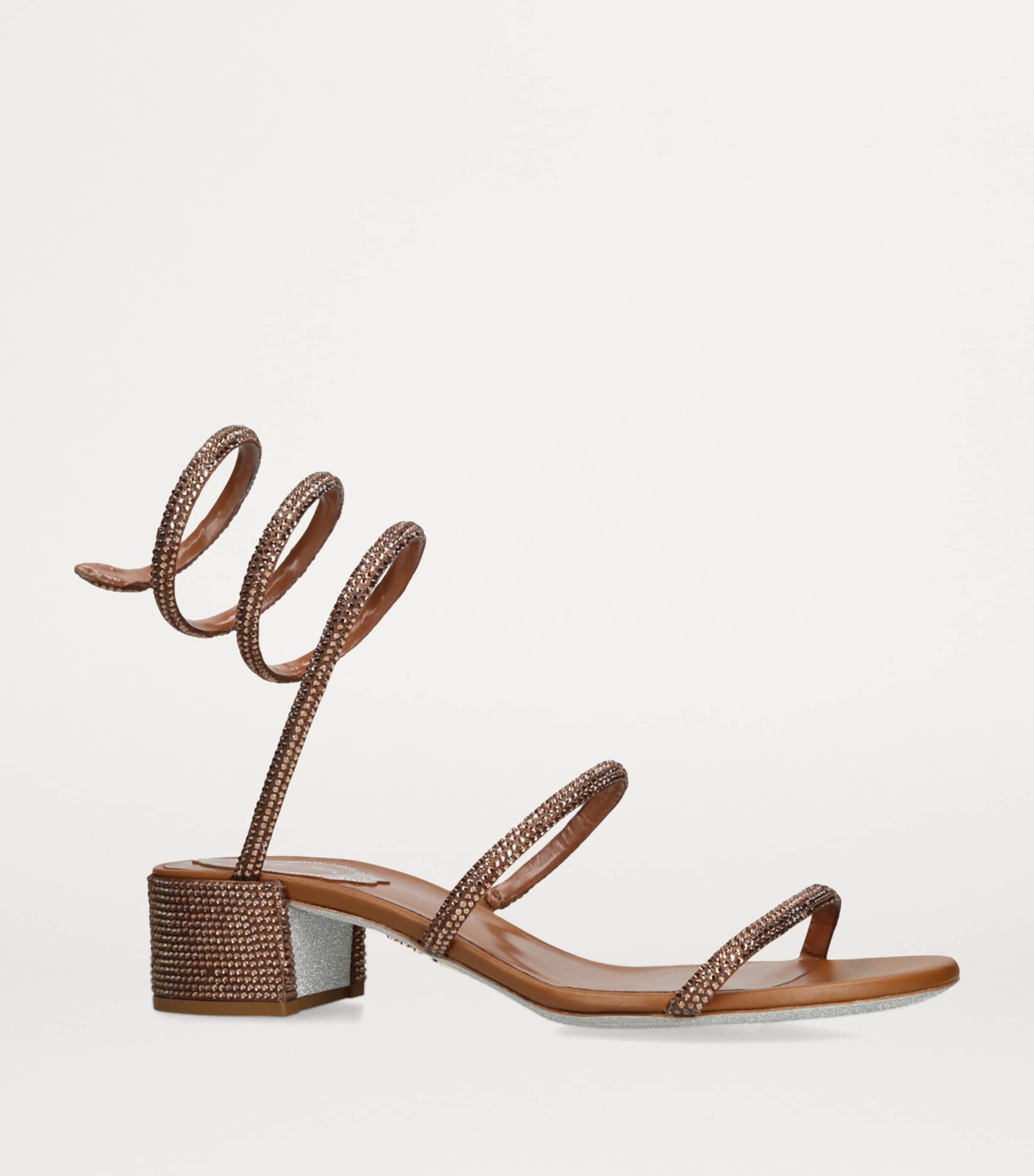 Leather Cleo Sandals 40 BROWN Image 3