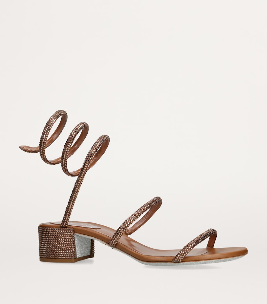 Leather Cleo Sandals 40 BROWN Image 3