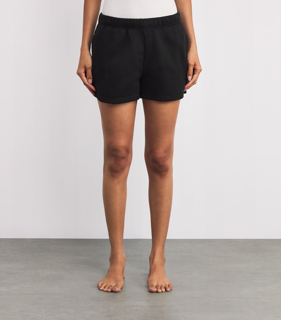 Cotton-Blend Fleece Shorts ONYX Image 3