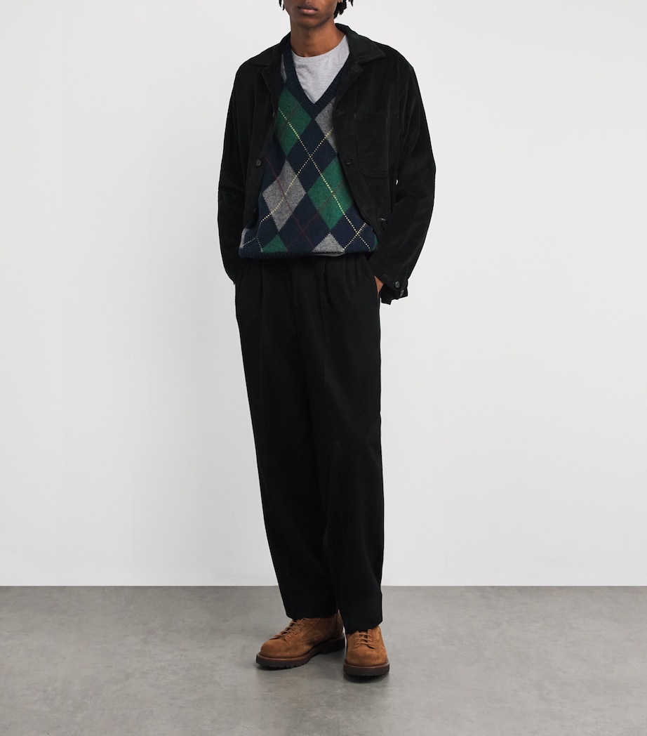 Corduroy Utility Overshirt BLACK Image 2