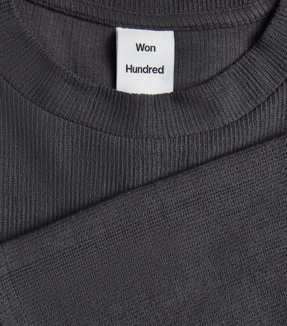 Won Hundred Mens Cotton Steven Long-Sleeve T-Shirt Asphalt Image 6
