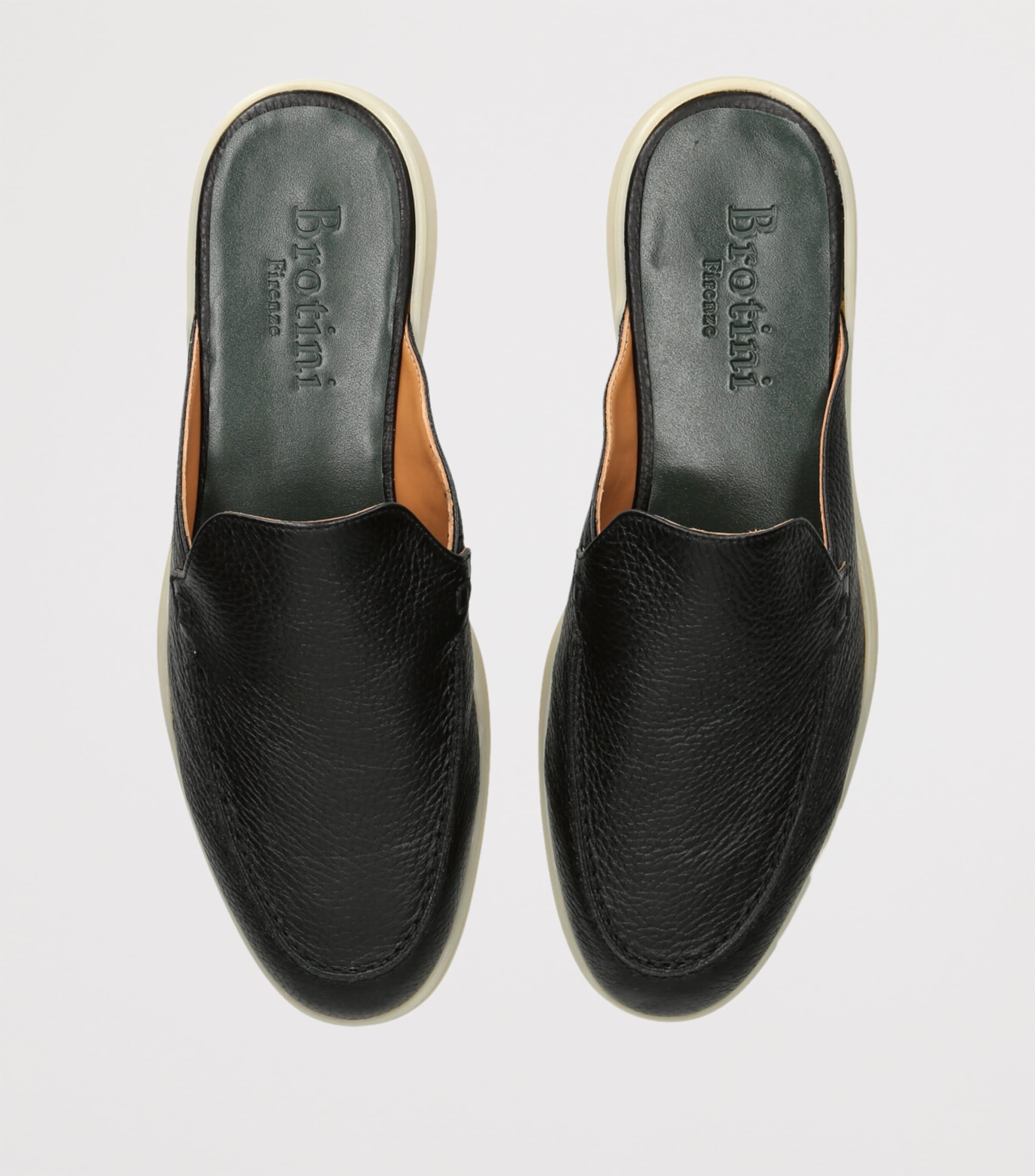 Brotini Leather Mules Black Image 4