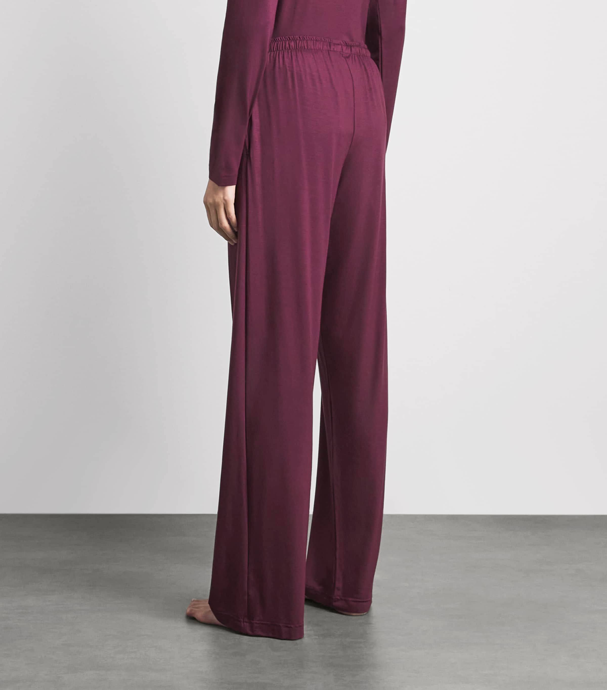 Derek Rose Womens Micro-Modal Drawstring Trousers Purple Image 5
