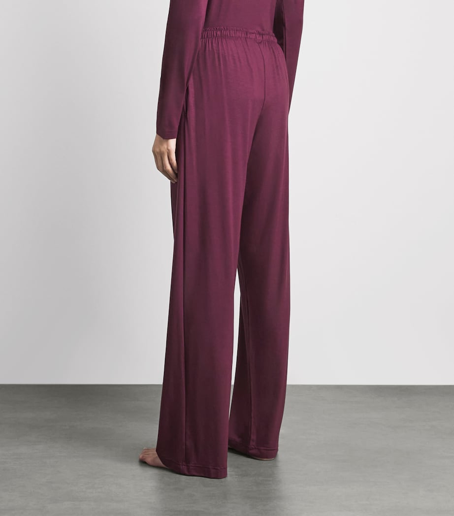 Derek Rose Womens Micro-Modal Drawstring Trousers Purple Image 5