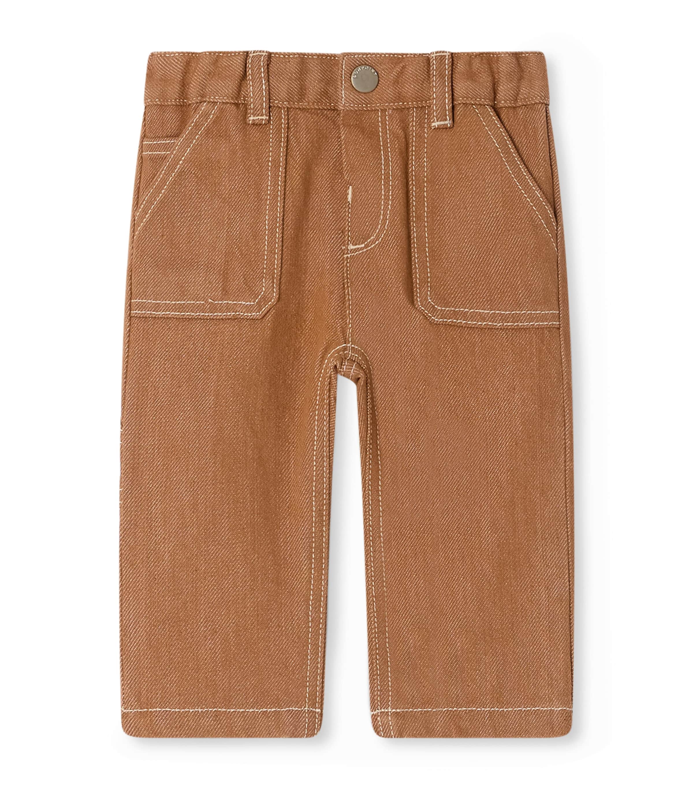 Bonpoint Logo Jeans (6-18 Months) Praline Image 1