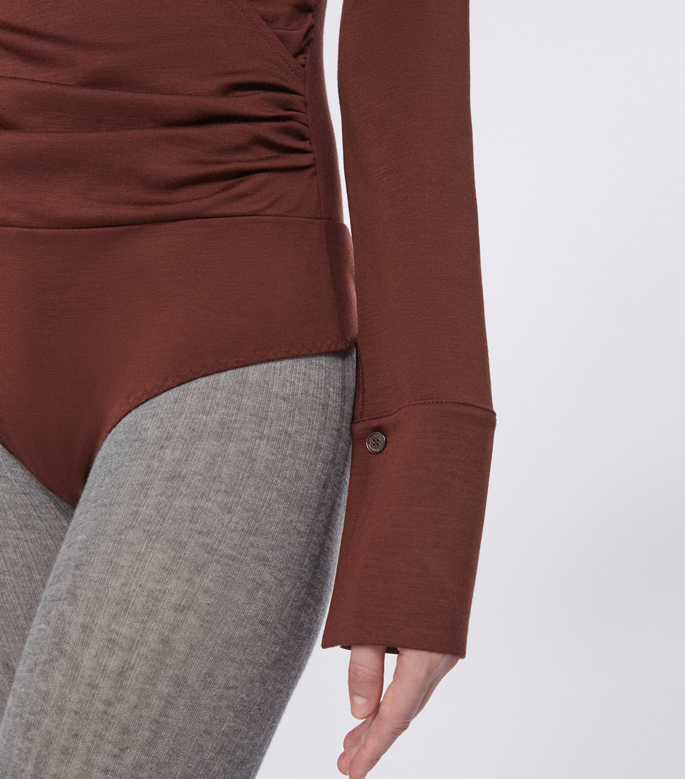 Wool Jersey Bodysuit CHERRY Image 5