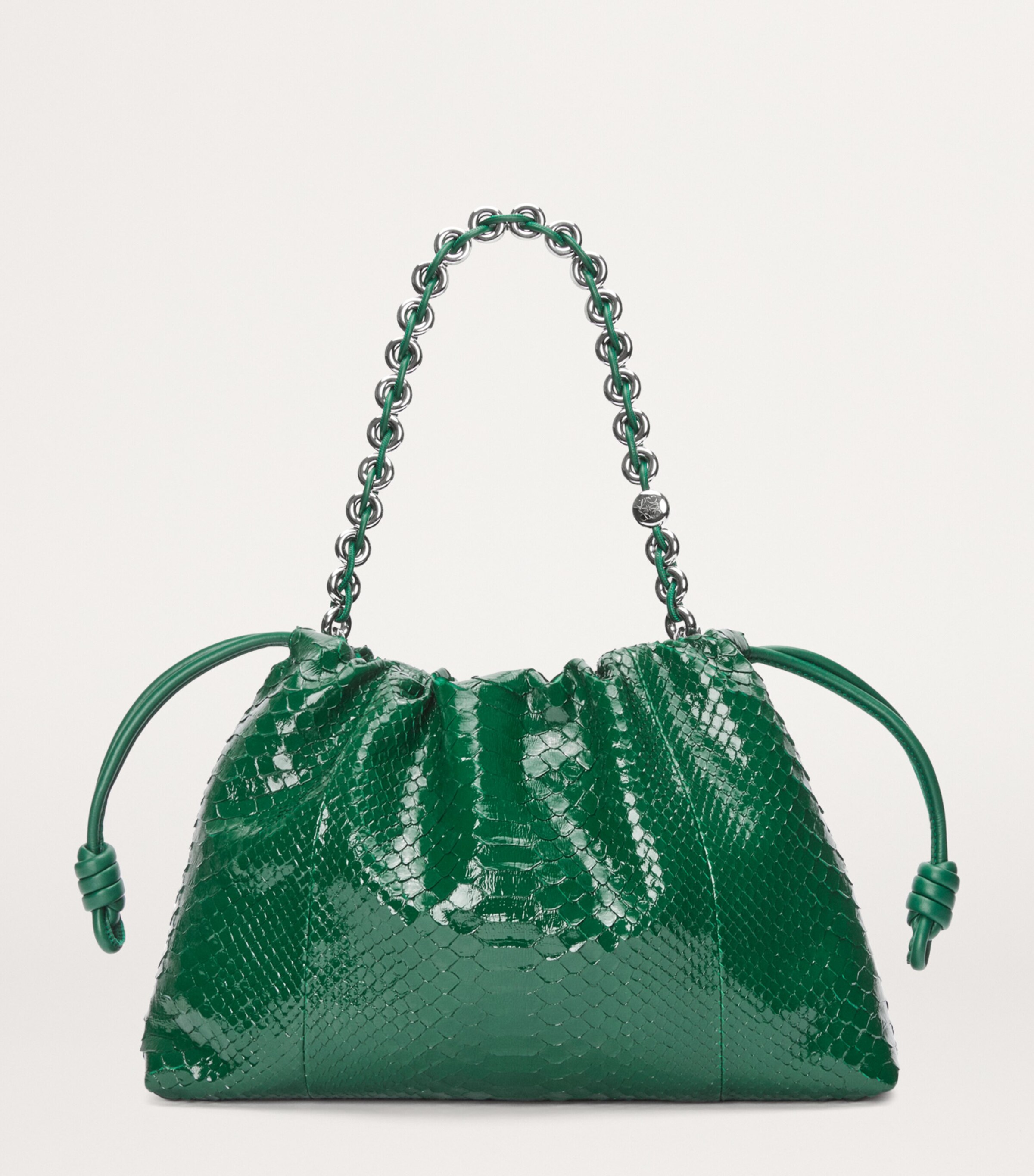 Large Patent Python Flamenco Purse EMERALD GREEN Image 5
