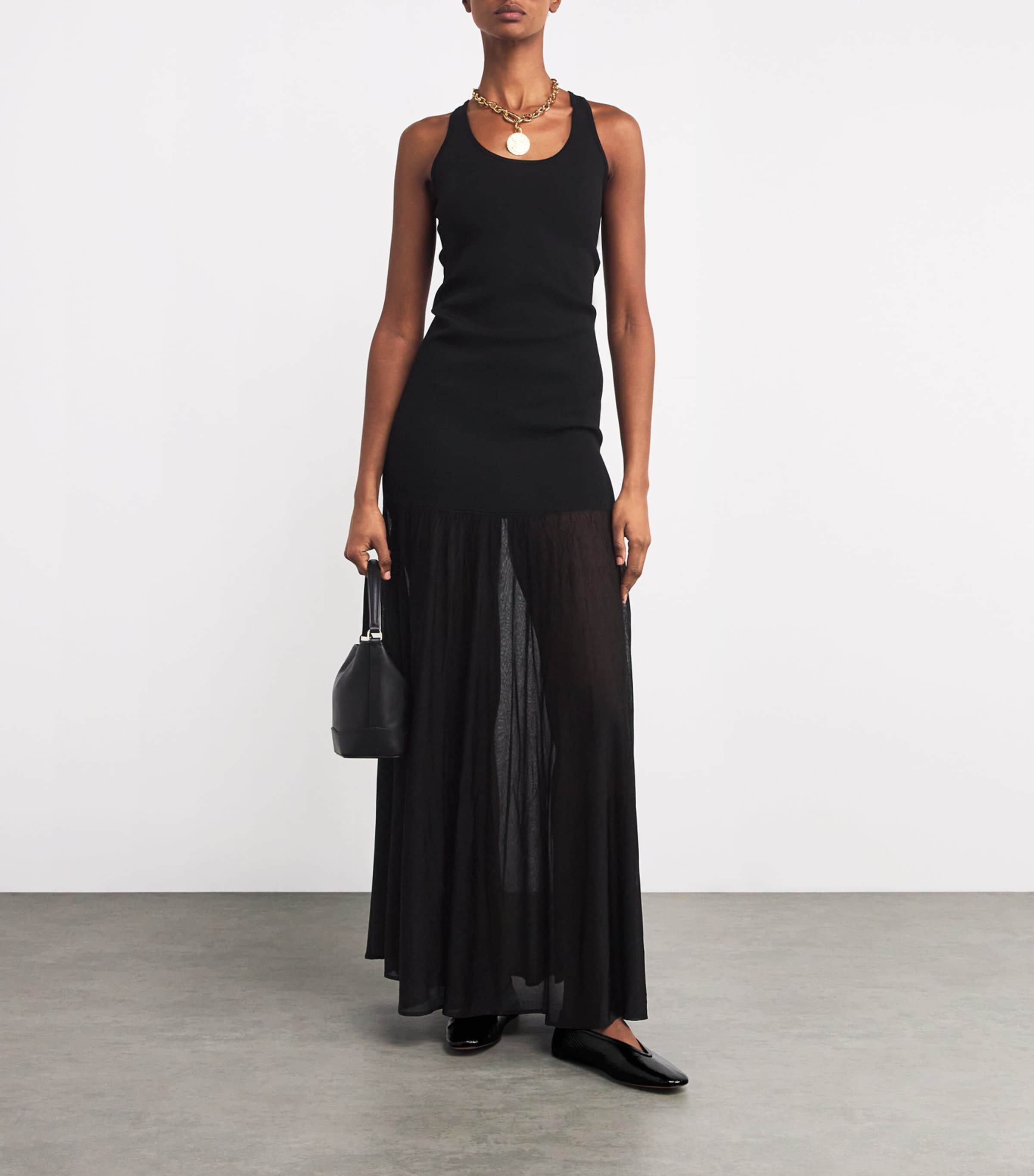 Leather Luna Ballet Flats BLACK Image 5