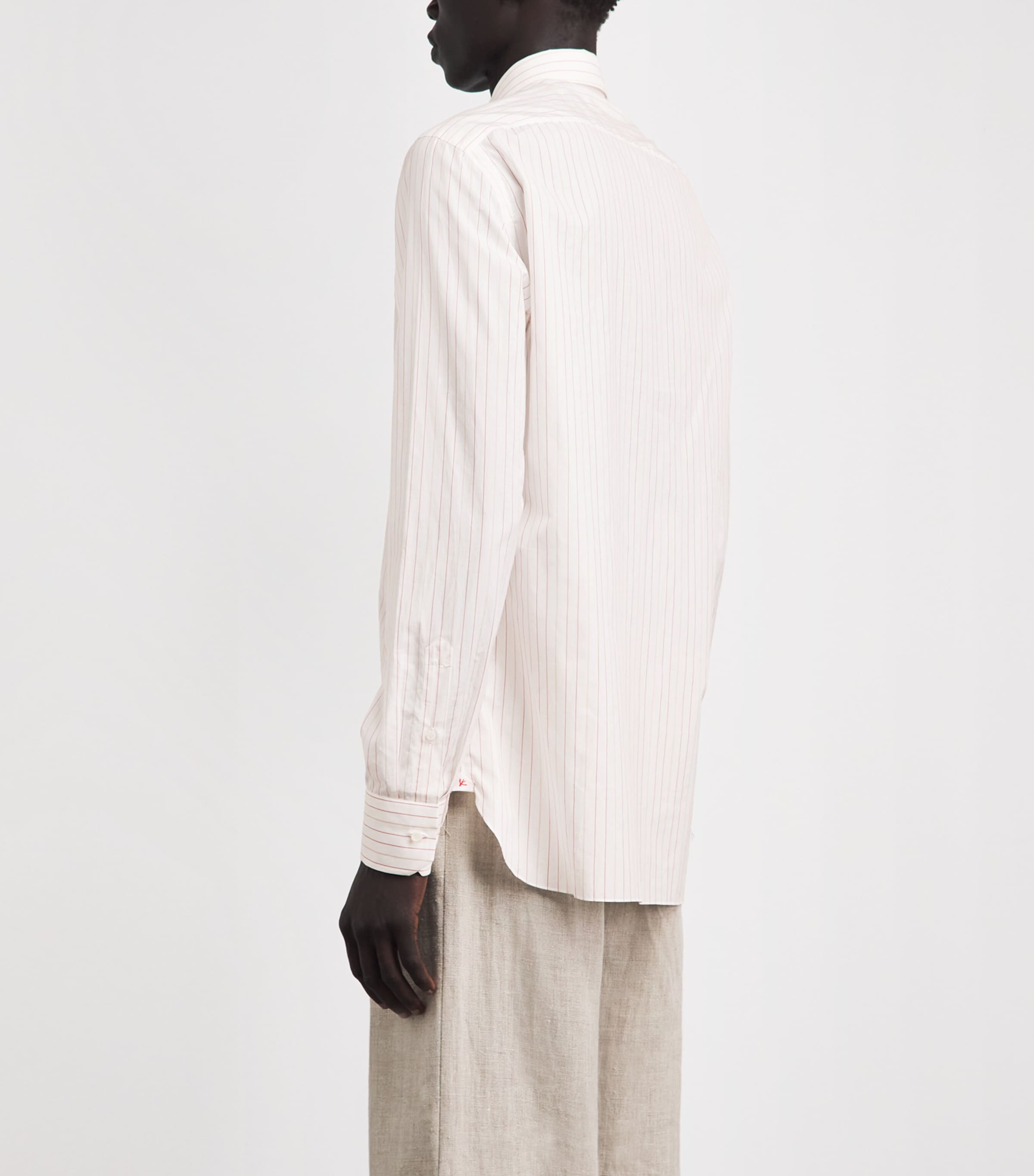 Isaia Mens Cotton Stripe Mix Shirt Image 5
