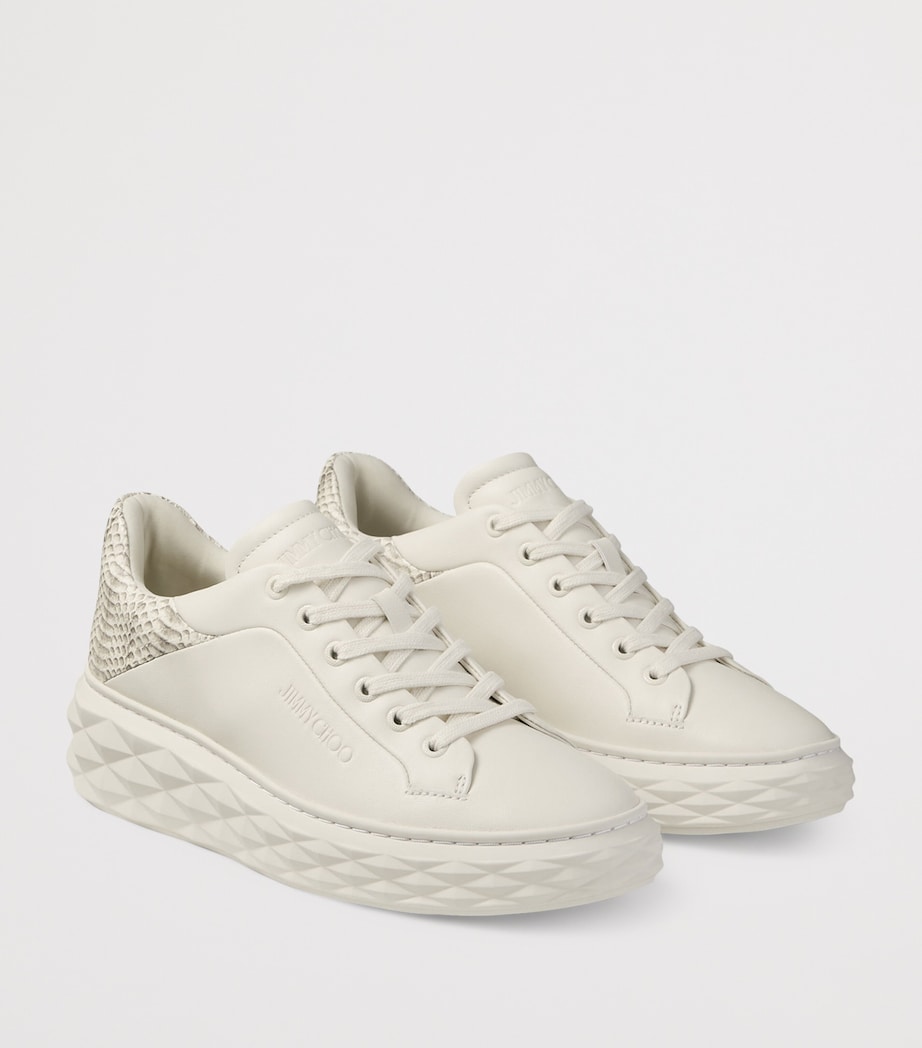Diamond Maxi Leather Sneakers V LATTE/ROCCIA Image 2