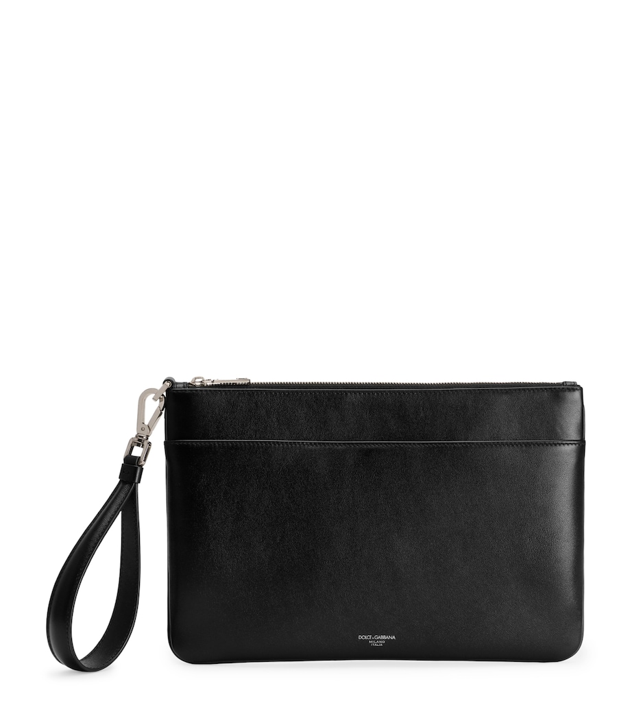 Dolce&Gabbana Calfskin Pouch Black Image 1