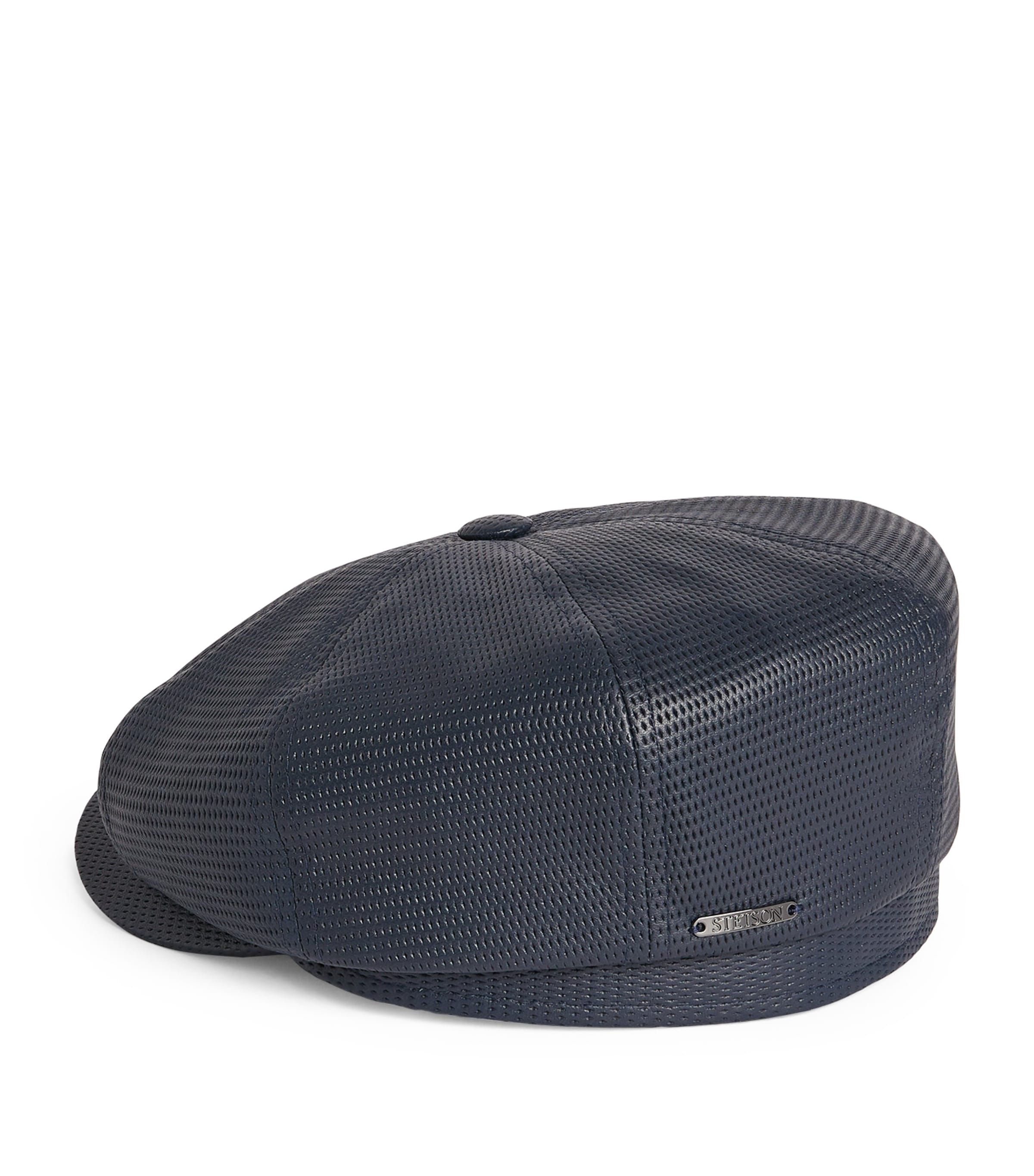 Stetson Lambskin Hatteras Cap Navy Denim Image 2