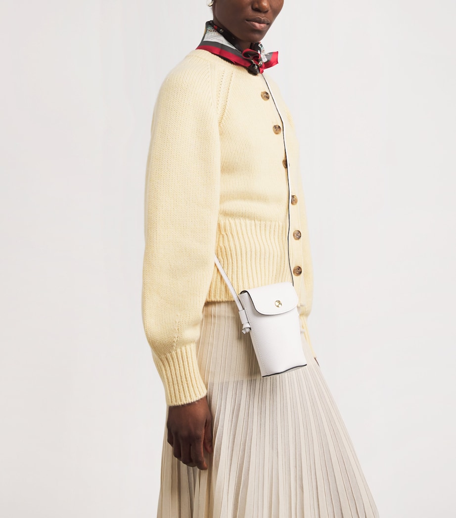 Leather Épure Phone Case with Strap 707 WHITE Image 5